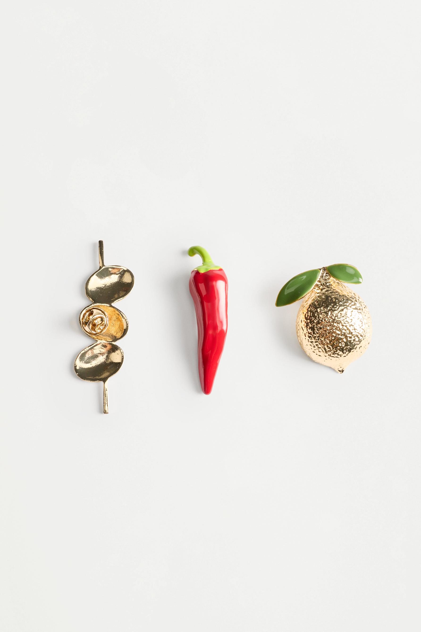Assorted brooch pack (3 pack) — GREEN