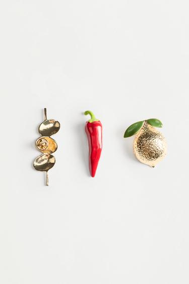 Assorted brooch pack (3 pack) — GREEN 3