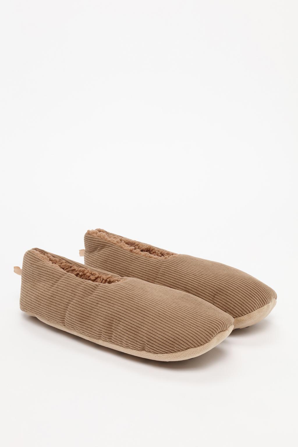 Corduroy house slippers