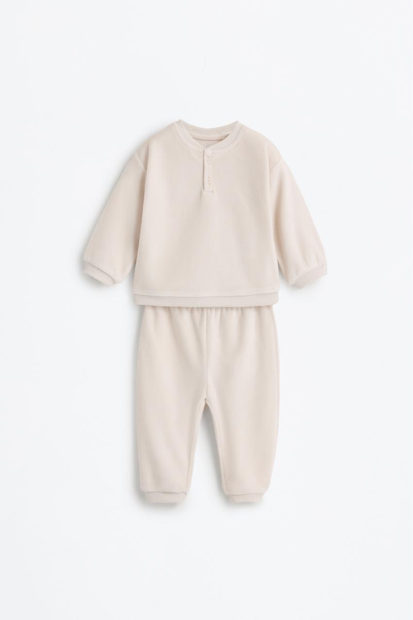 Completo felpa e pantaloni in velluto Abbigliamento sportivo