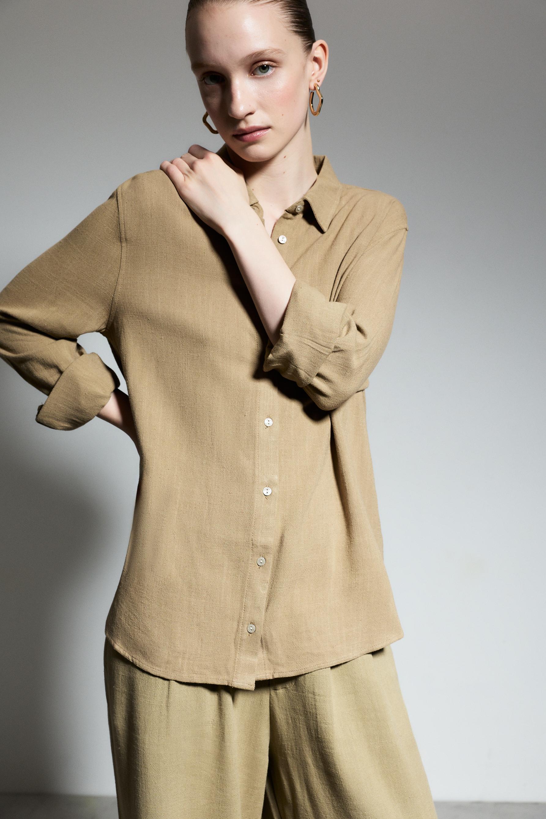 Camisa rústica manga larga