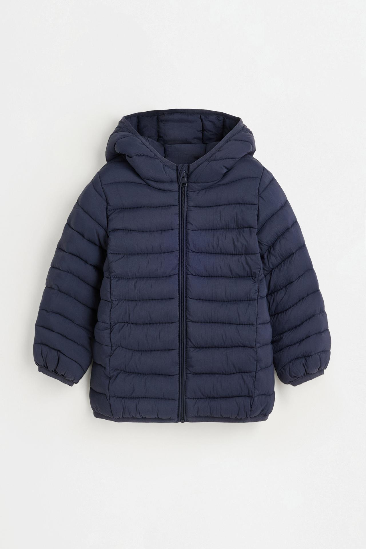 Lightweight hooded quilted jacket — NAVY