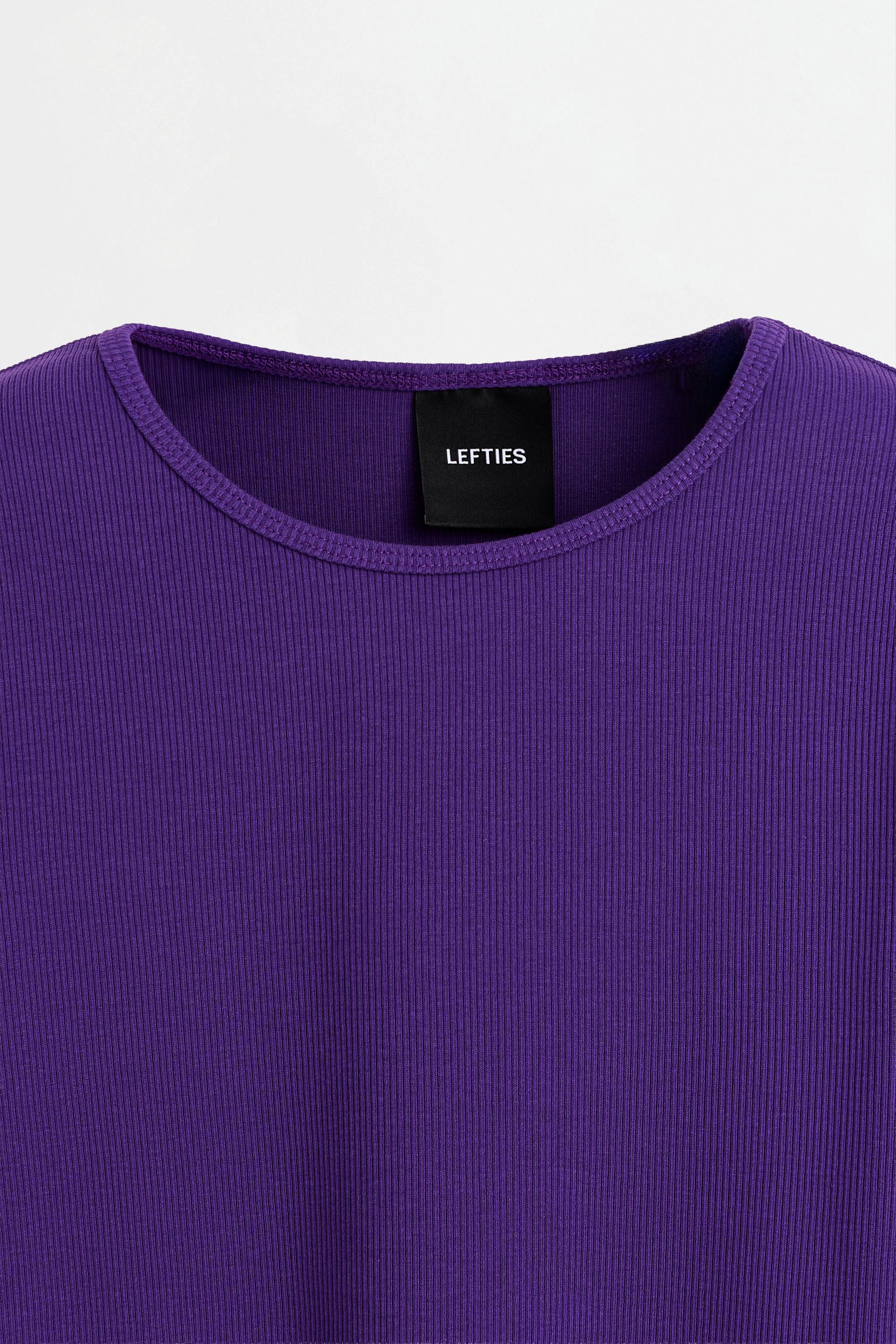 Ribbed long sleeve T-shirt — LILAC