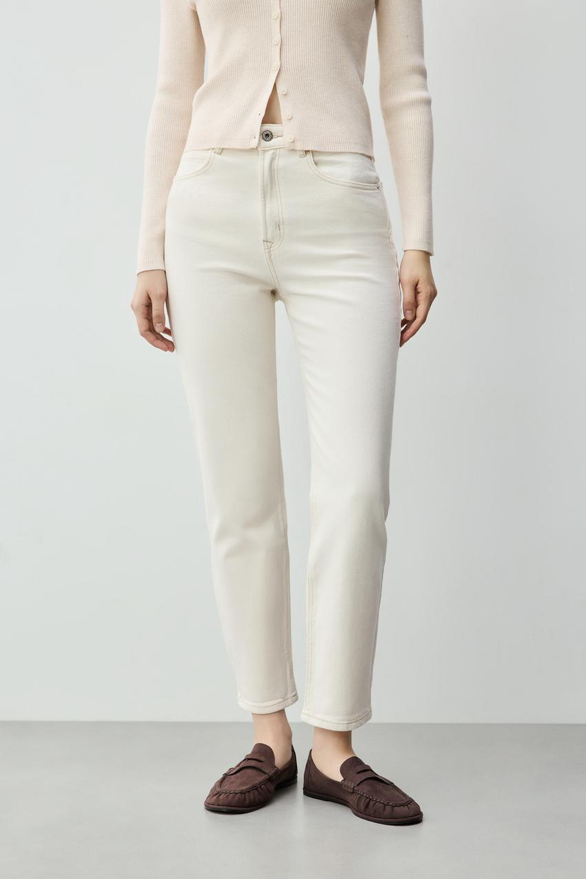 Pantalon Mom Blanco Hombre Jean Blanco MoM