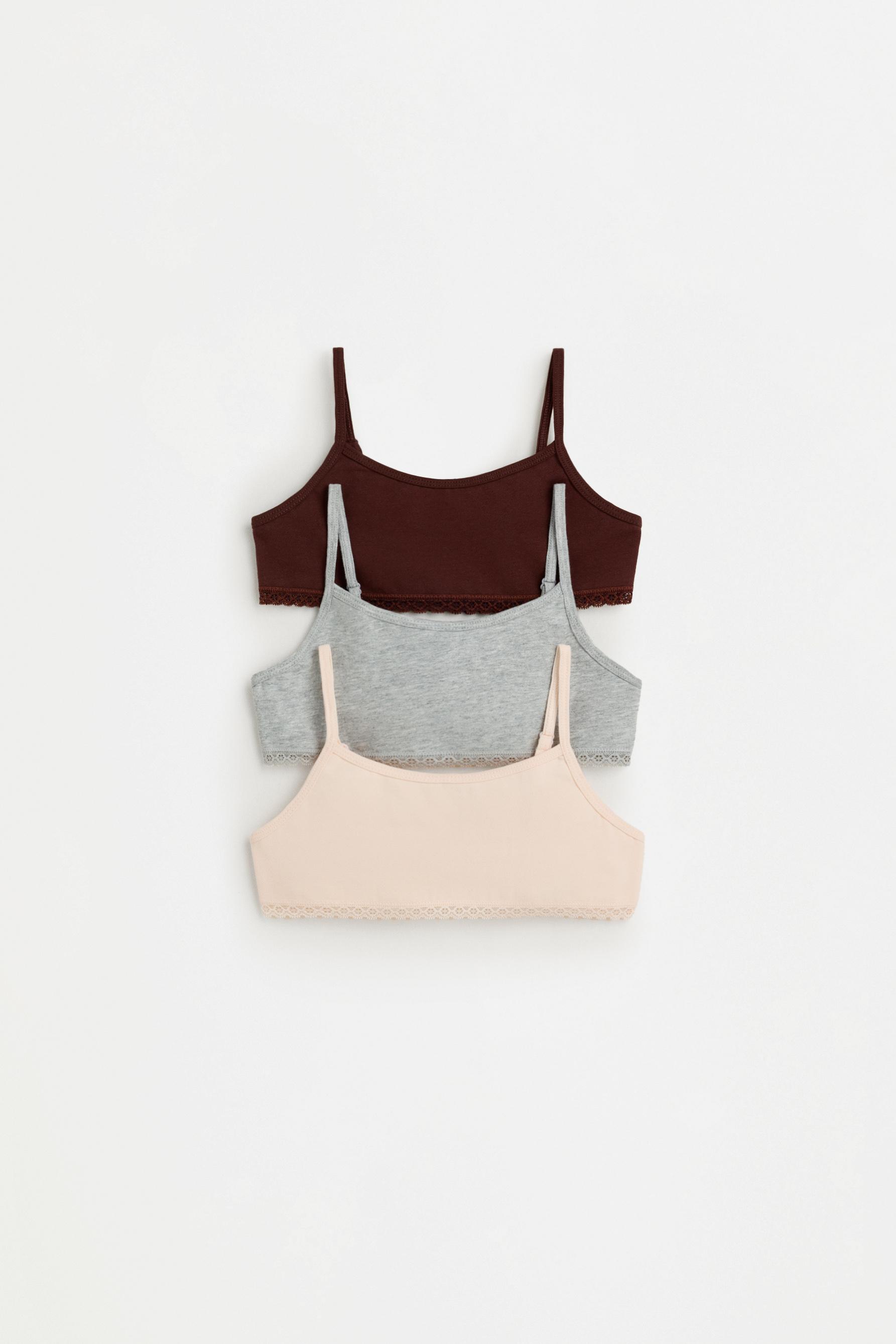 Pack of 3 lace tops — GREY