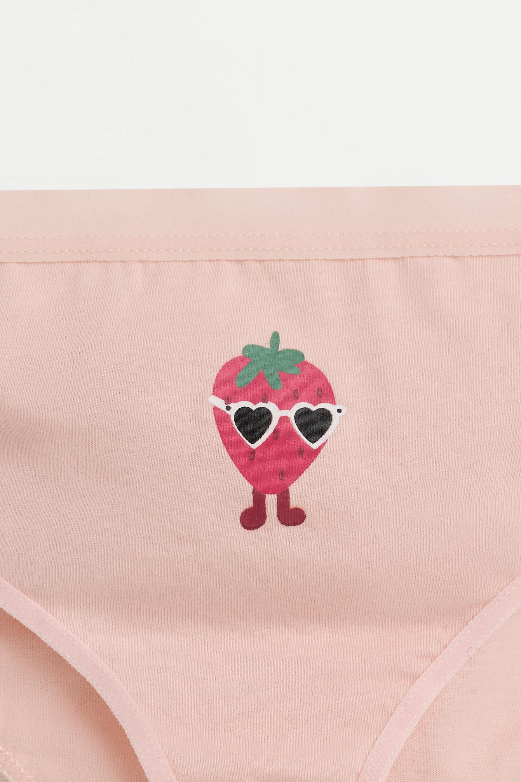 7-pack fruit hipster briefs — PINK