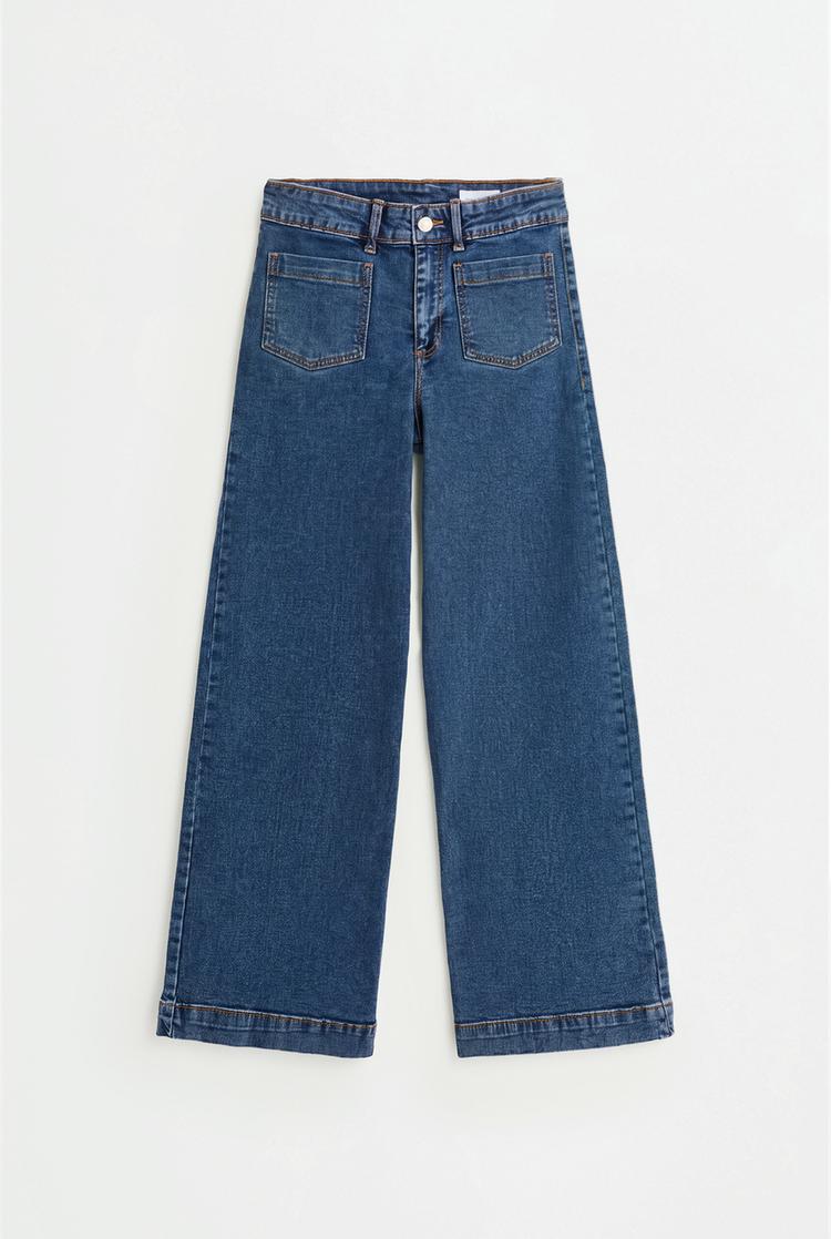Culotte pocket jeans — DARK BLUE