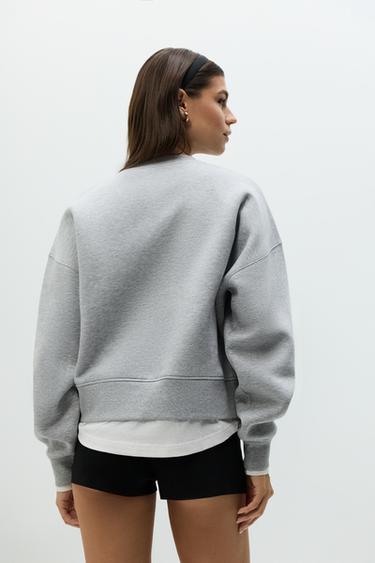 T-shirt-style sweatshirt — GREY MARL 4