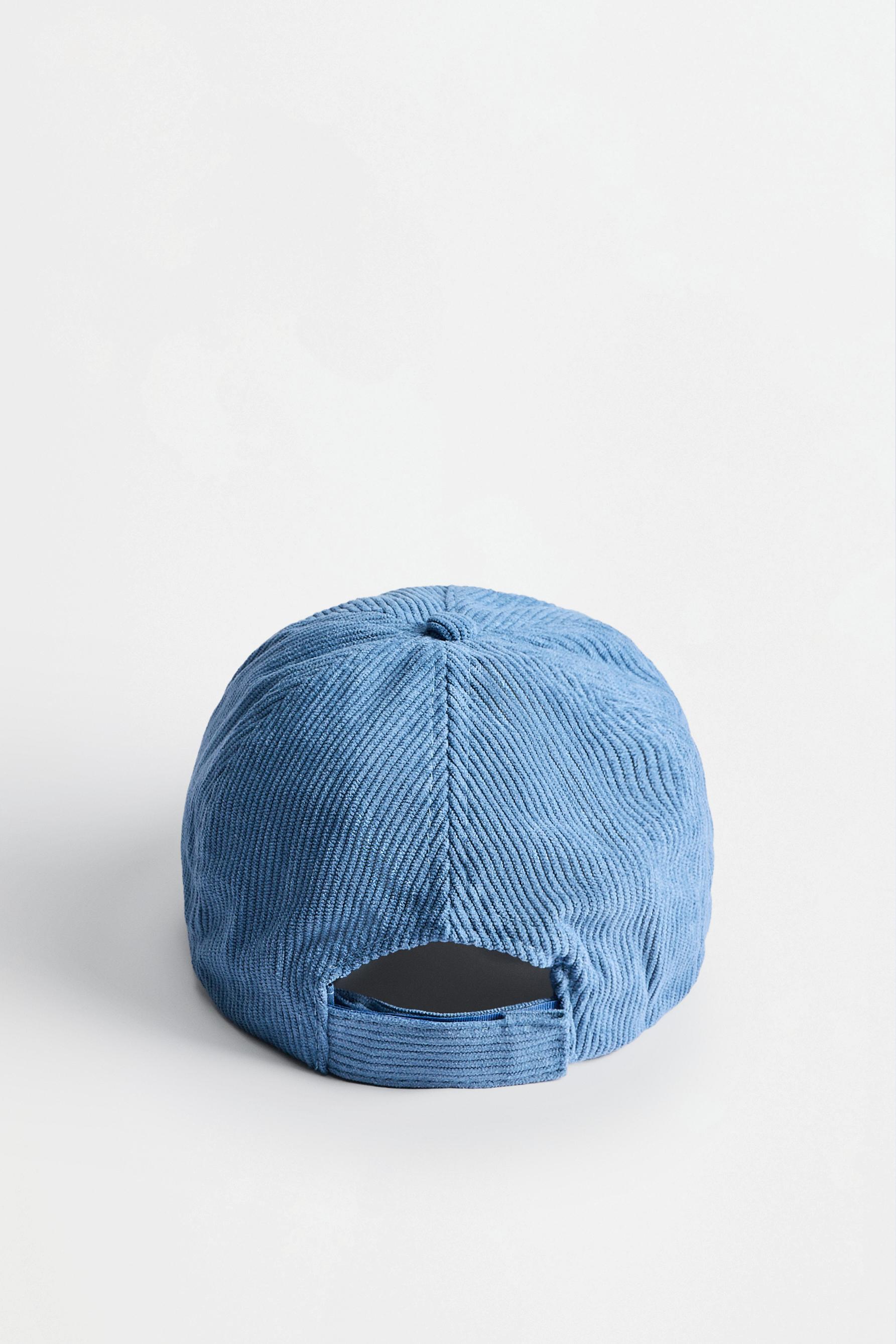 Corduroy cap — SKY BLUE