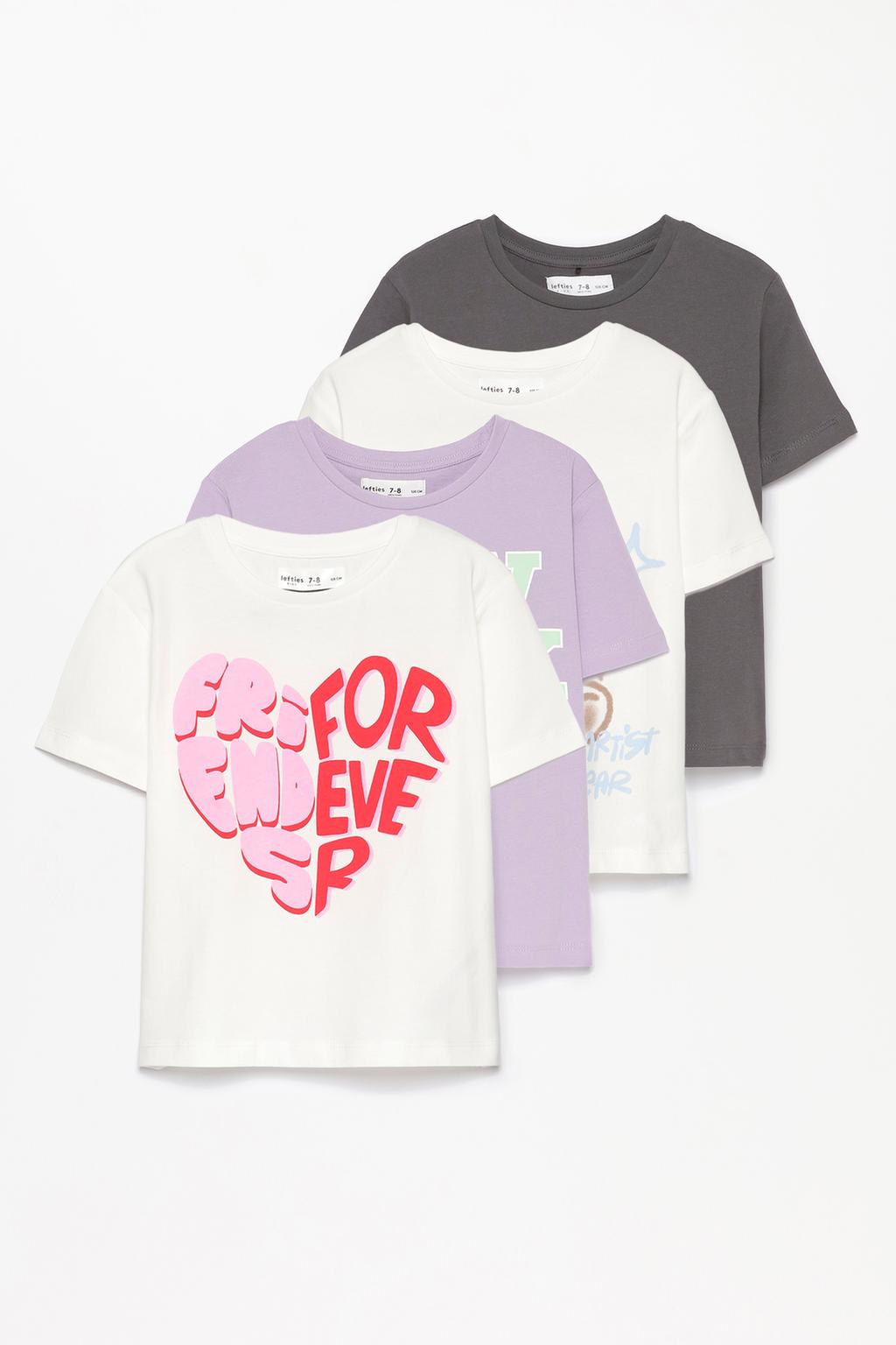 4-pack of printed T-shirts