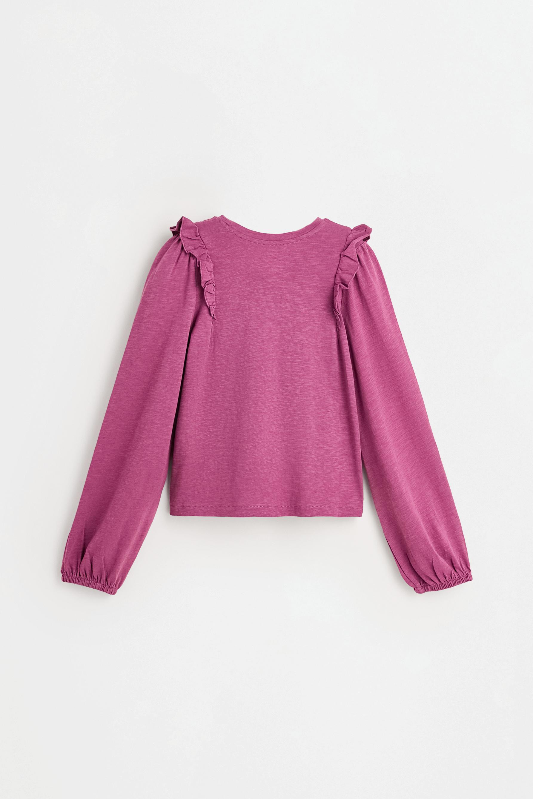 Smocked T-shirt — PURPLE