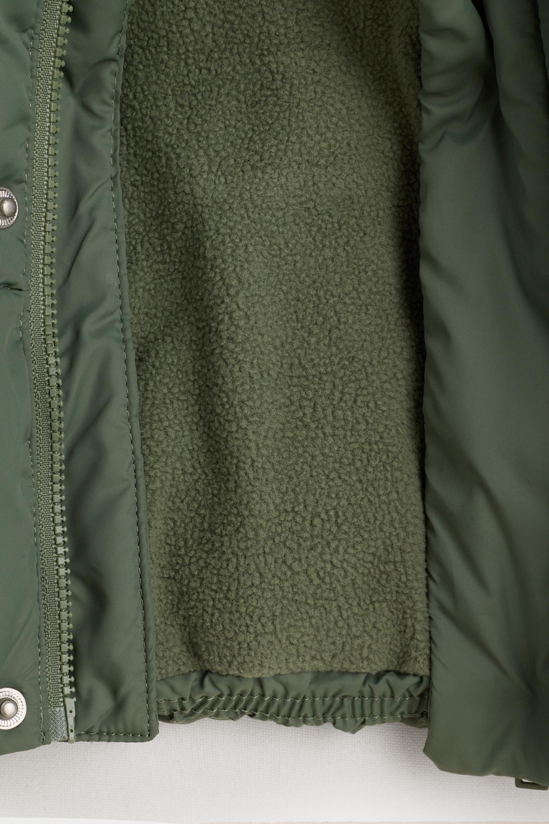 Quilted hooded jacket — GREENISH