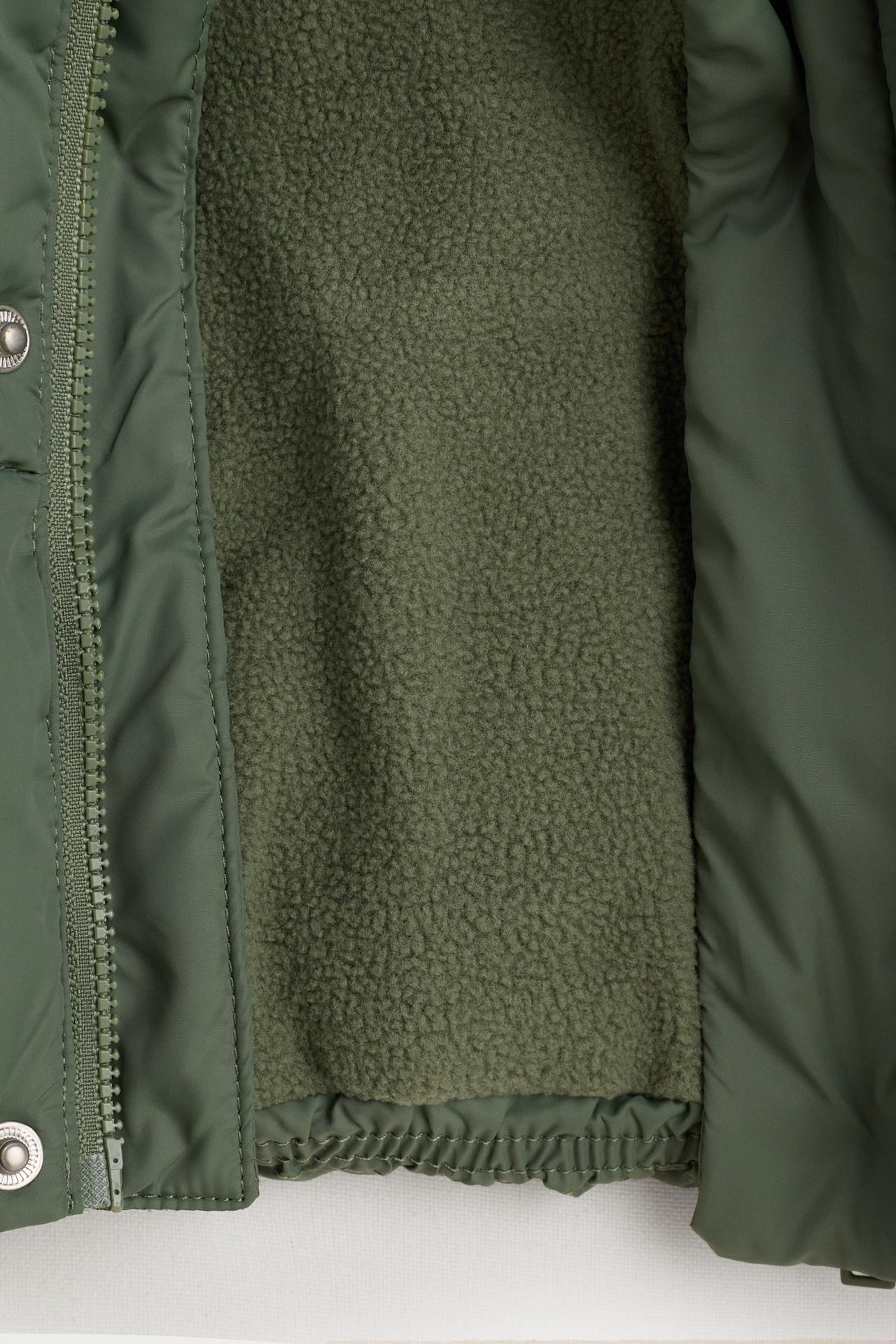 Quilted hooded jacket — GREENISH