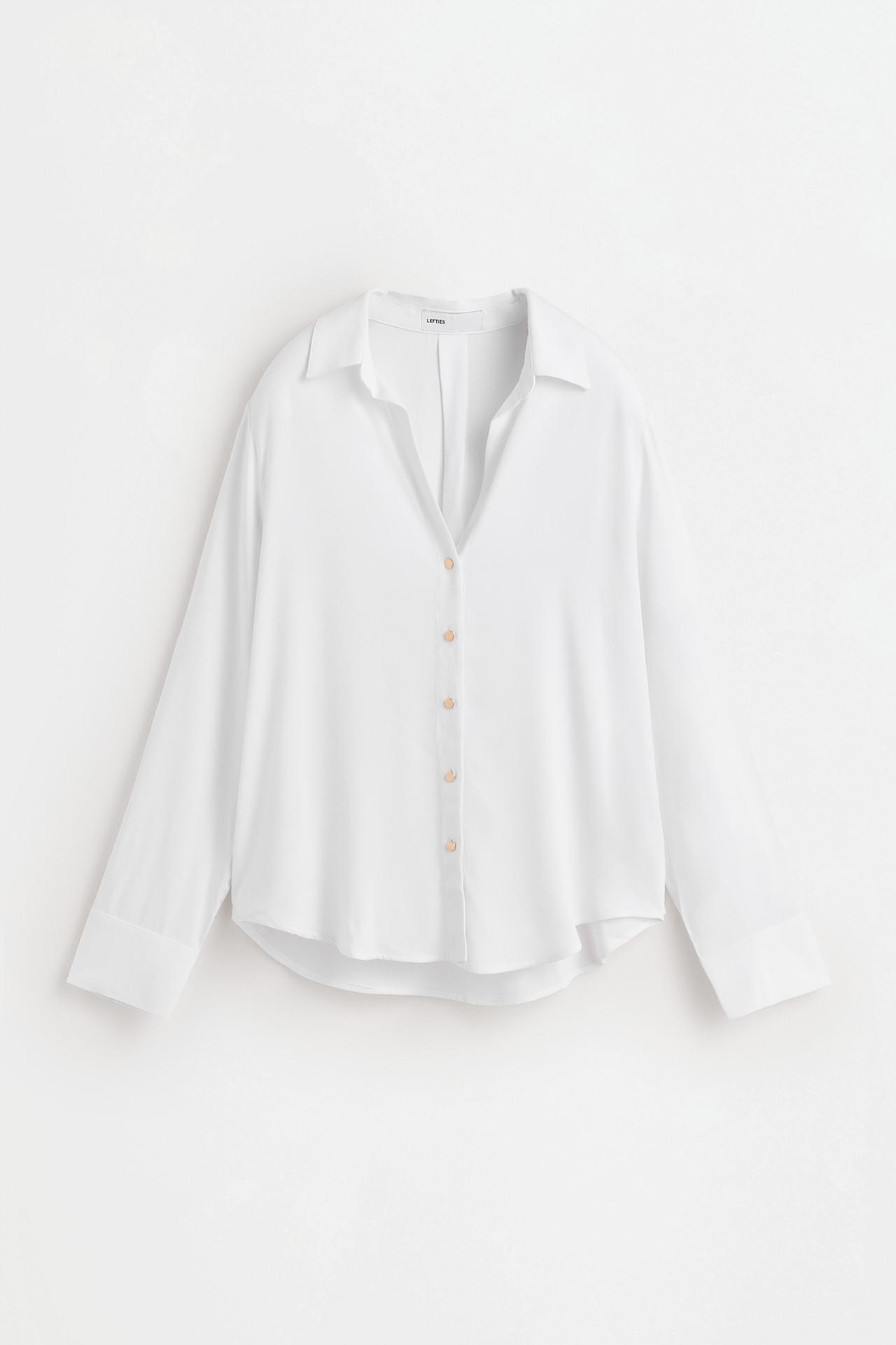Basic Henley shirt — WHITE