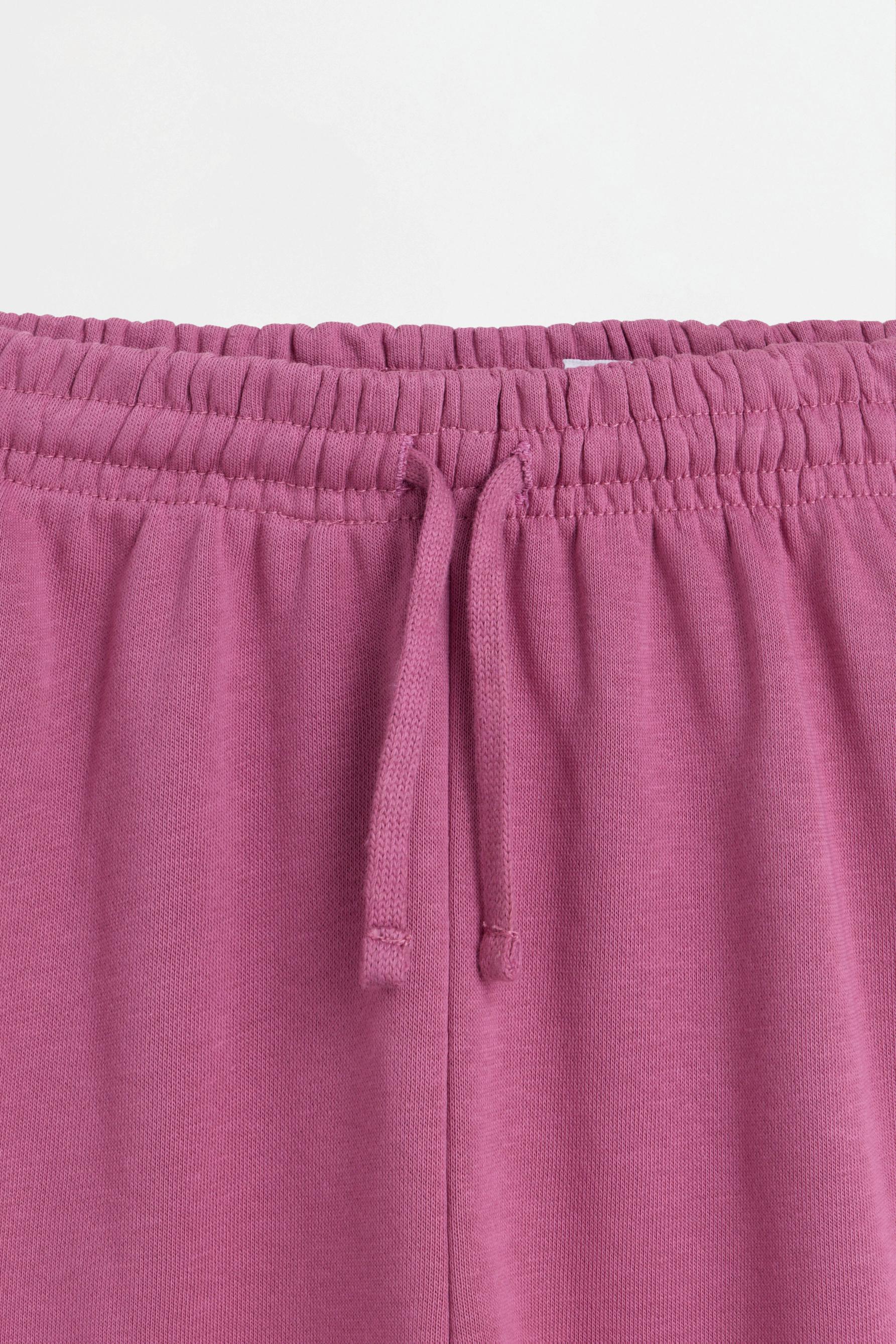 Straight plush trousers — DARK PINK