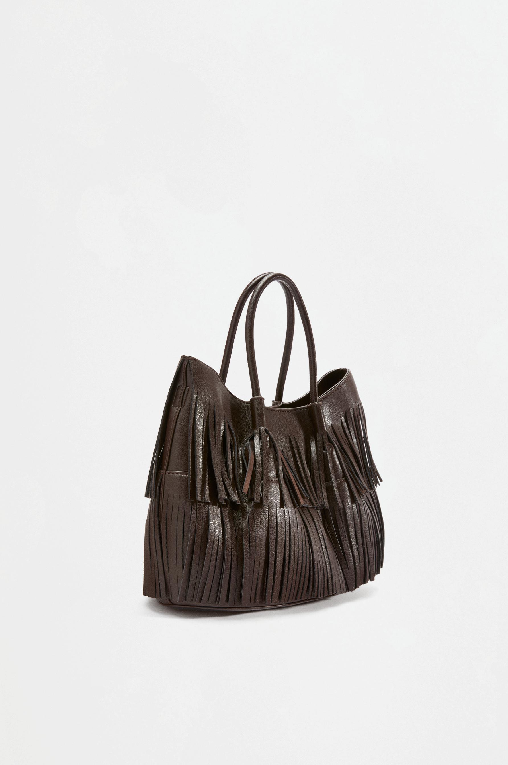 Fringe bag — BROWN