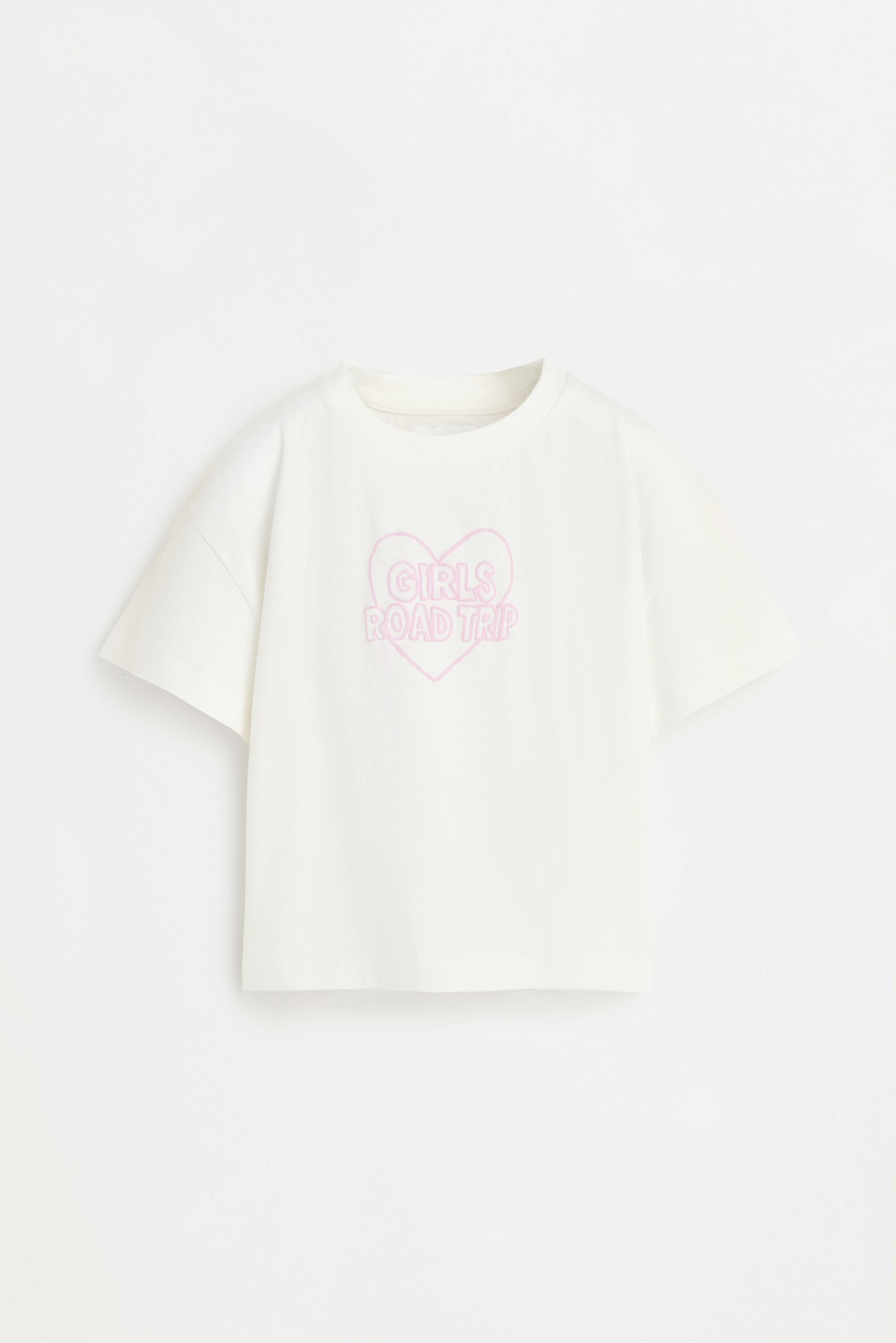 Raised print T-shirt — WHITE