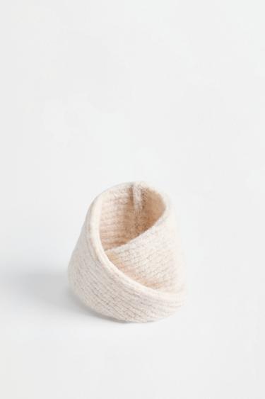 Ribbed knit snood — BEIGE 3