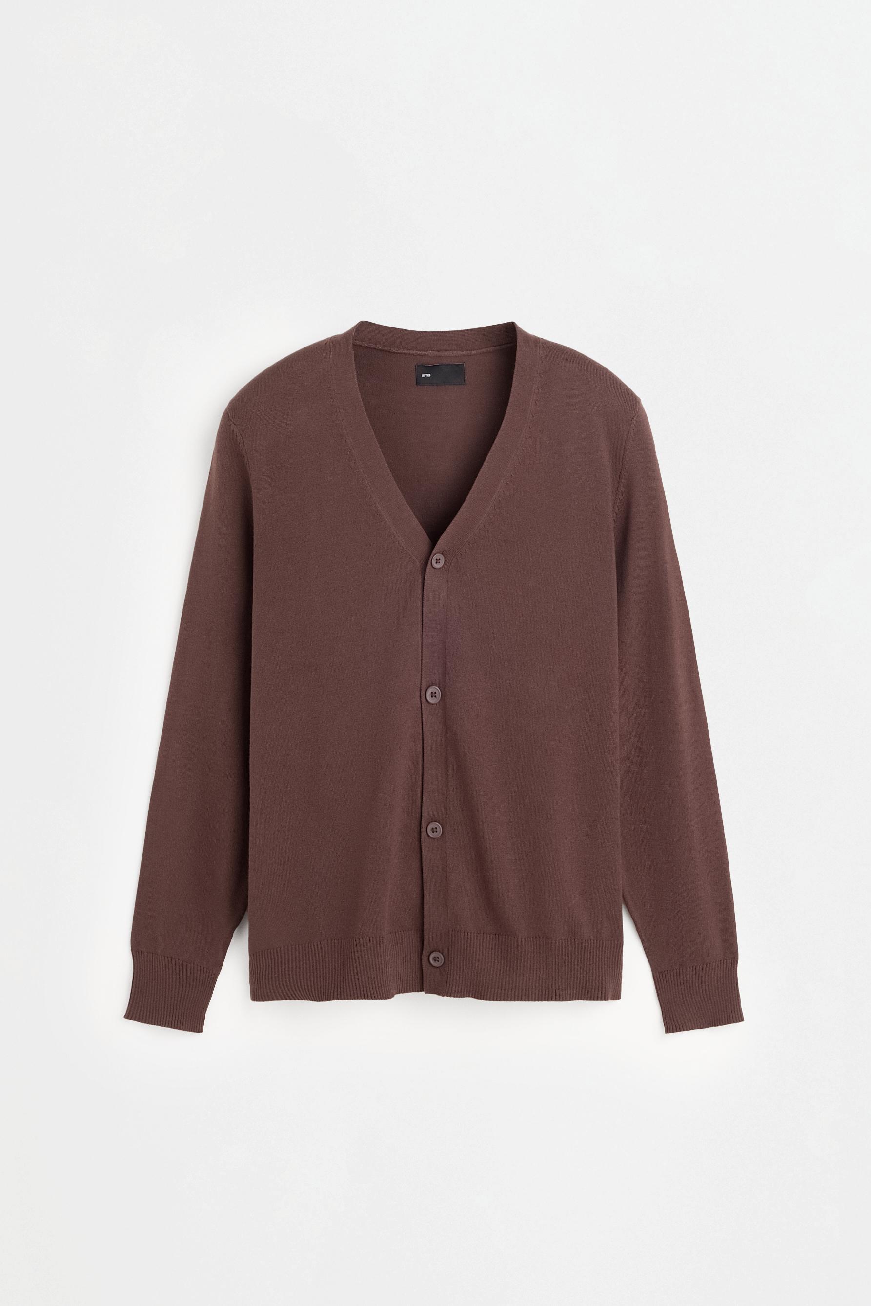 Basic cardigan — BROWN