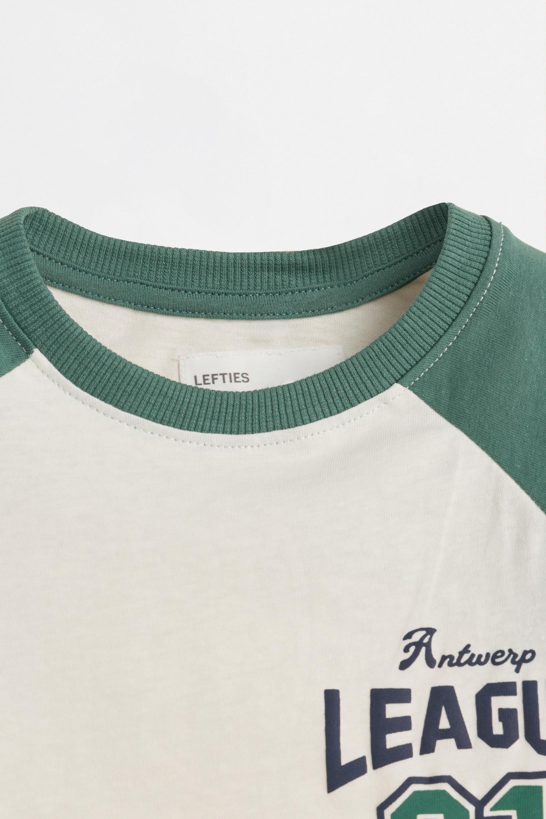 Slogan raglan sleeve T-shirt — GREEN