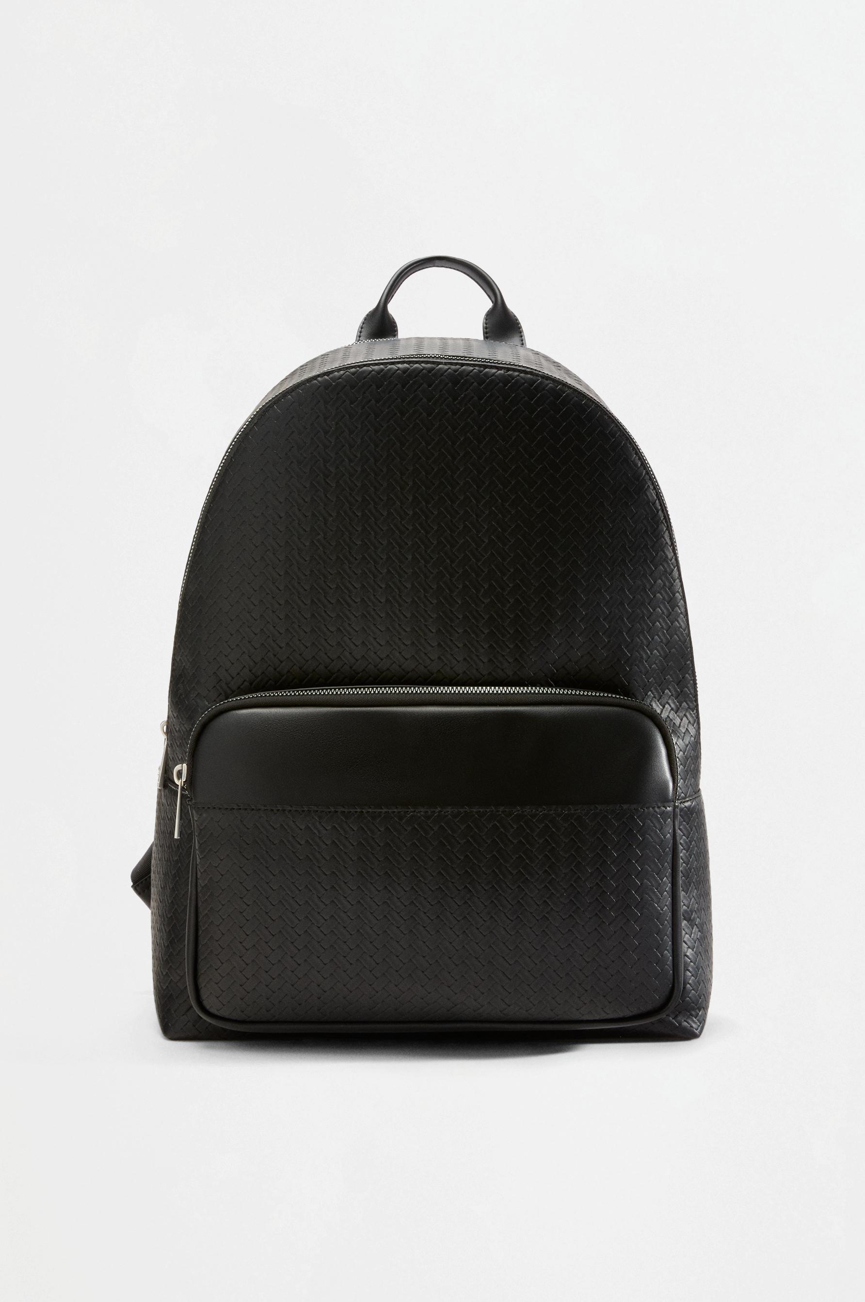 Braided effect backpack — BLACK