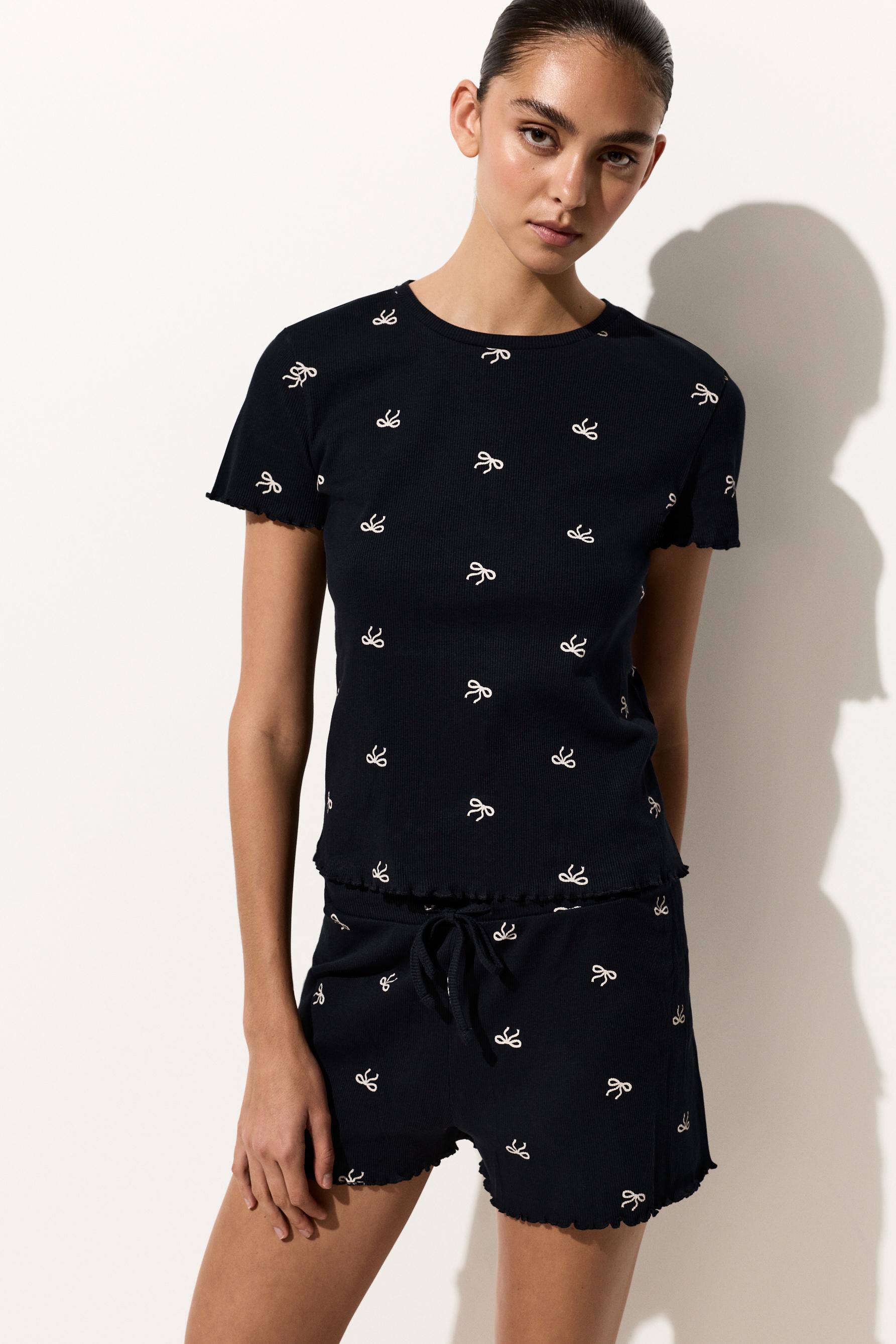 Short printed pyjamas — NAVY