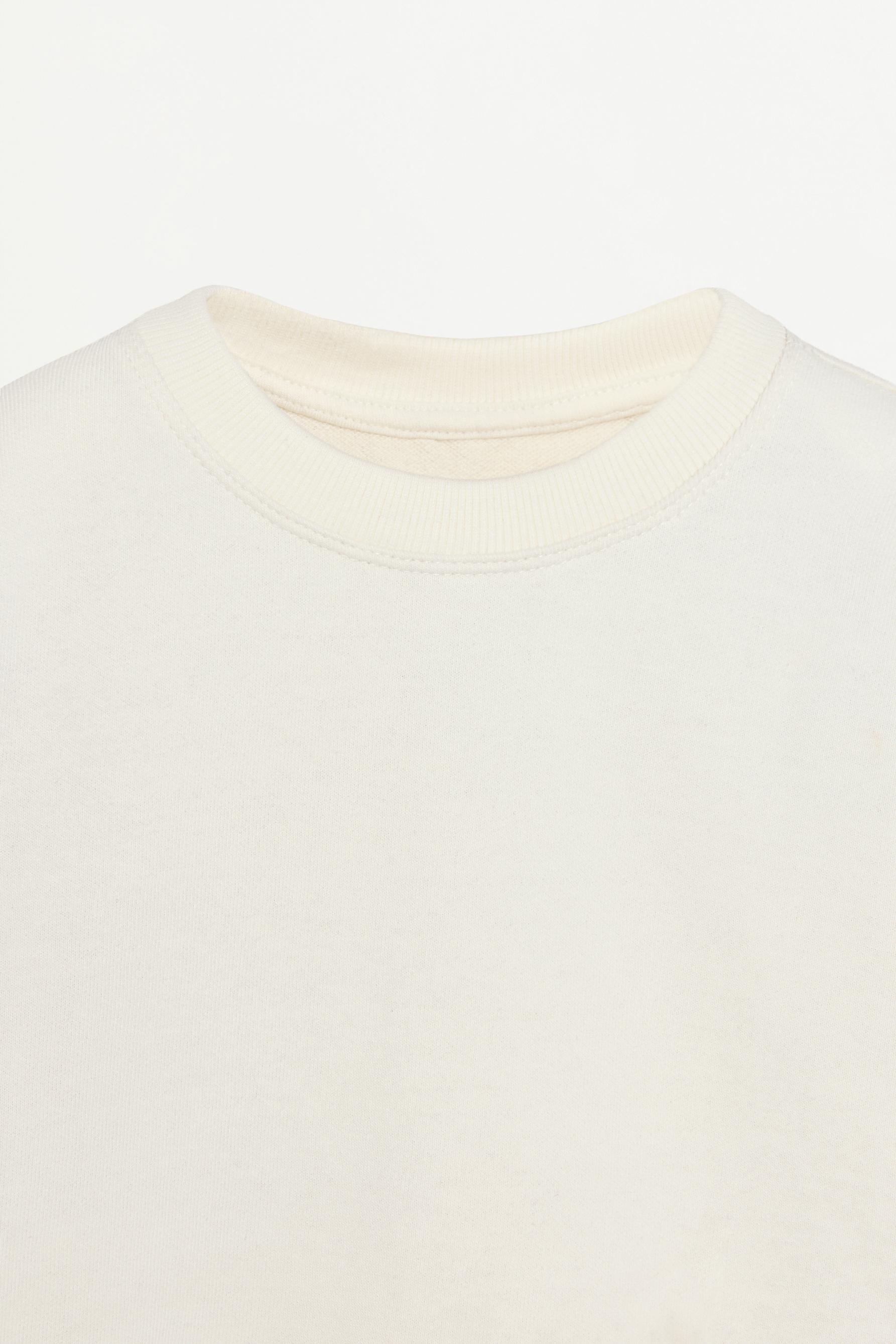 Pack of 4 plain plush sweatshirts — PALE GREY (alternate view)