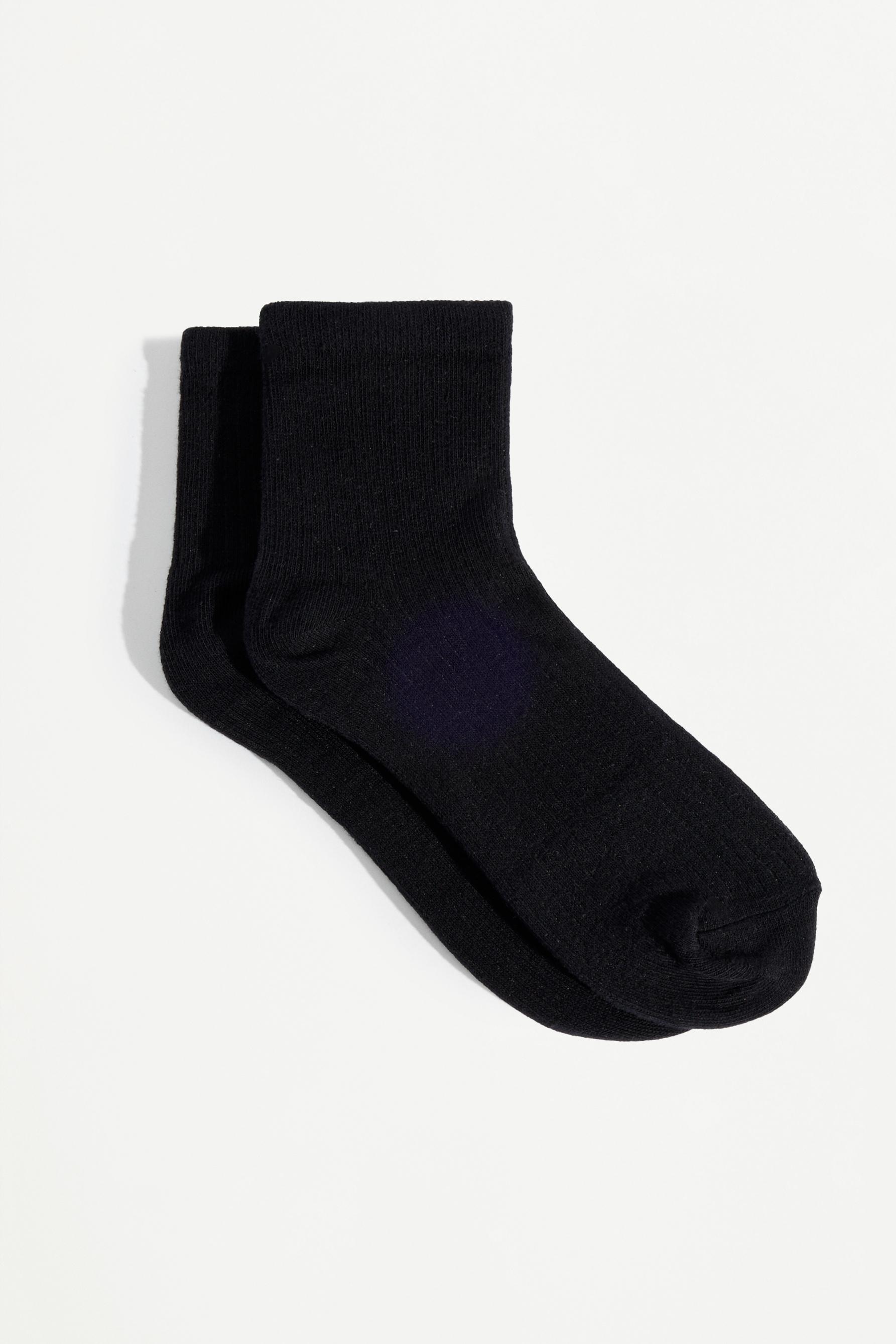 Short Socks (7-Pack) — BLACK
