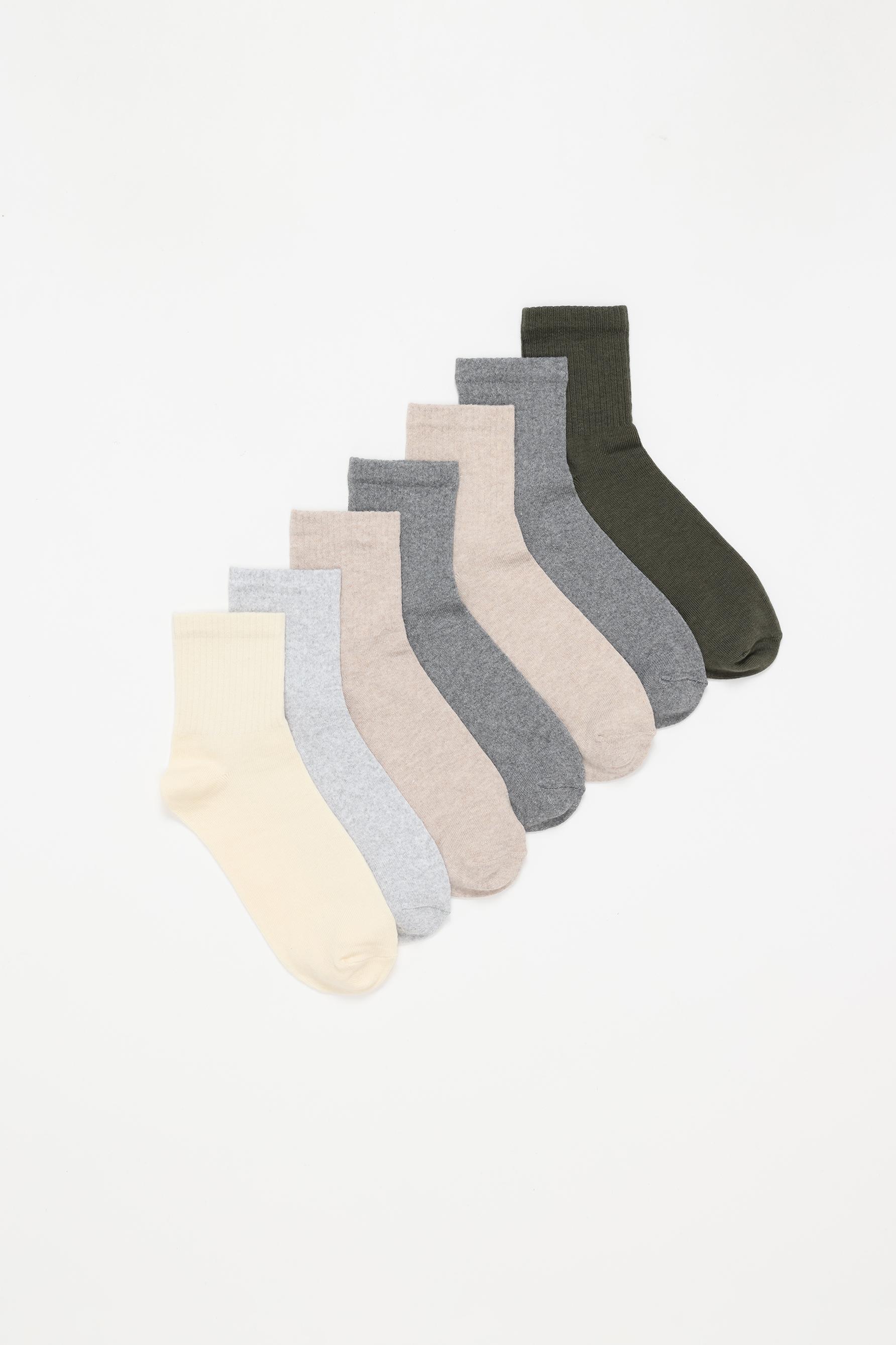 Pack 7 calcetines tobillero alto básicos