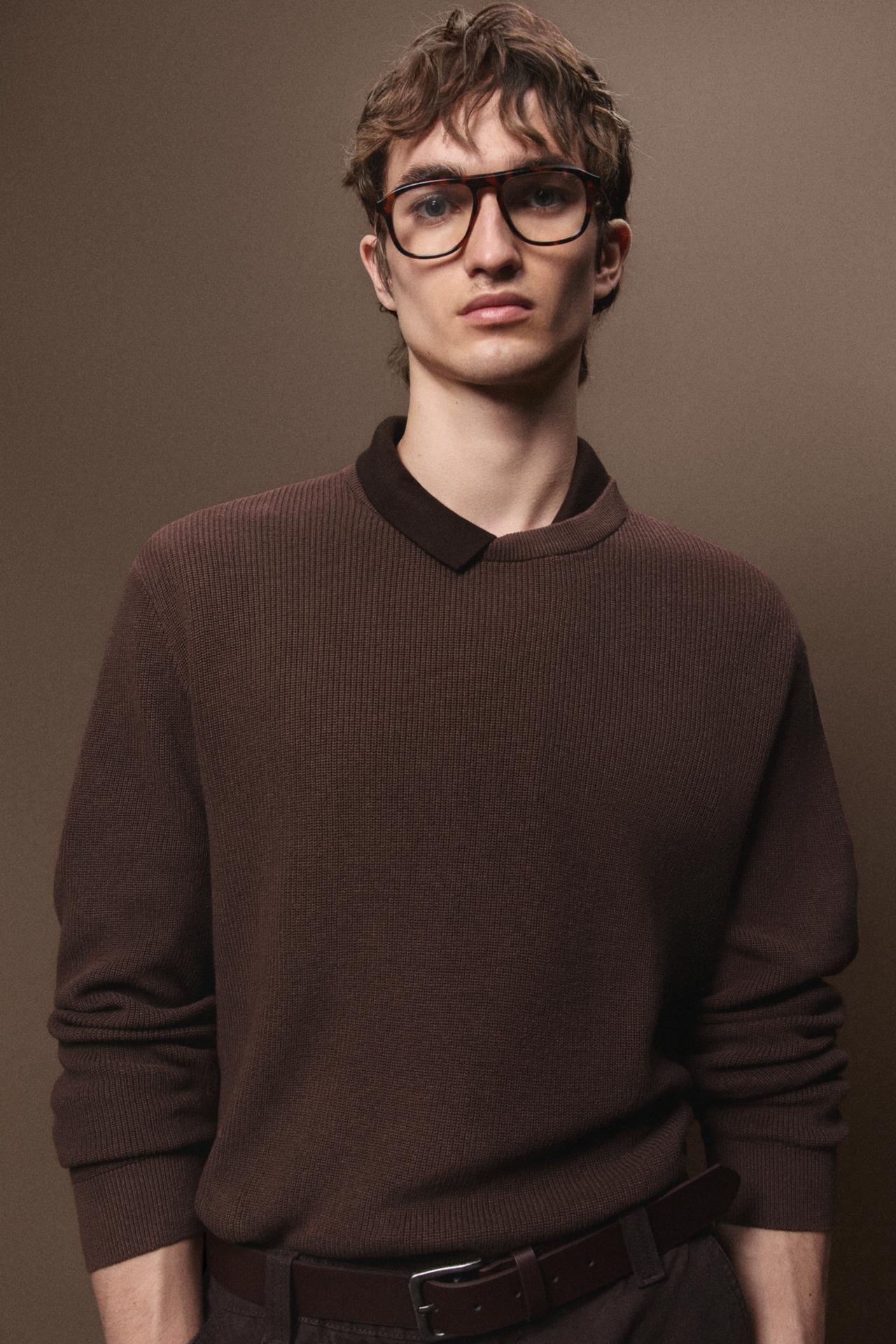 Basic long sleeve T-shirt — CHOCOLATE