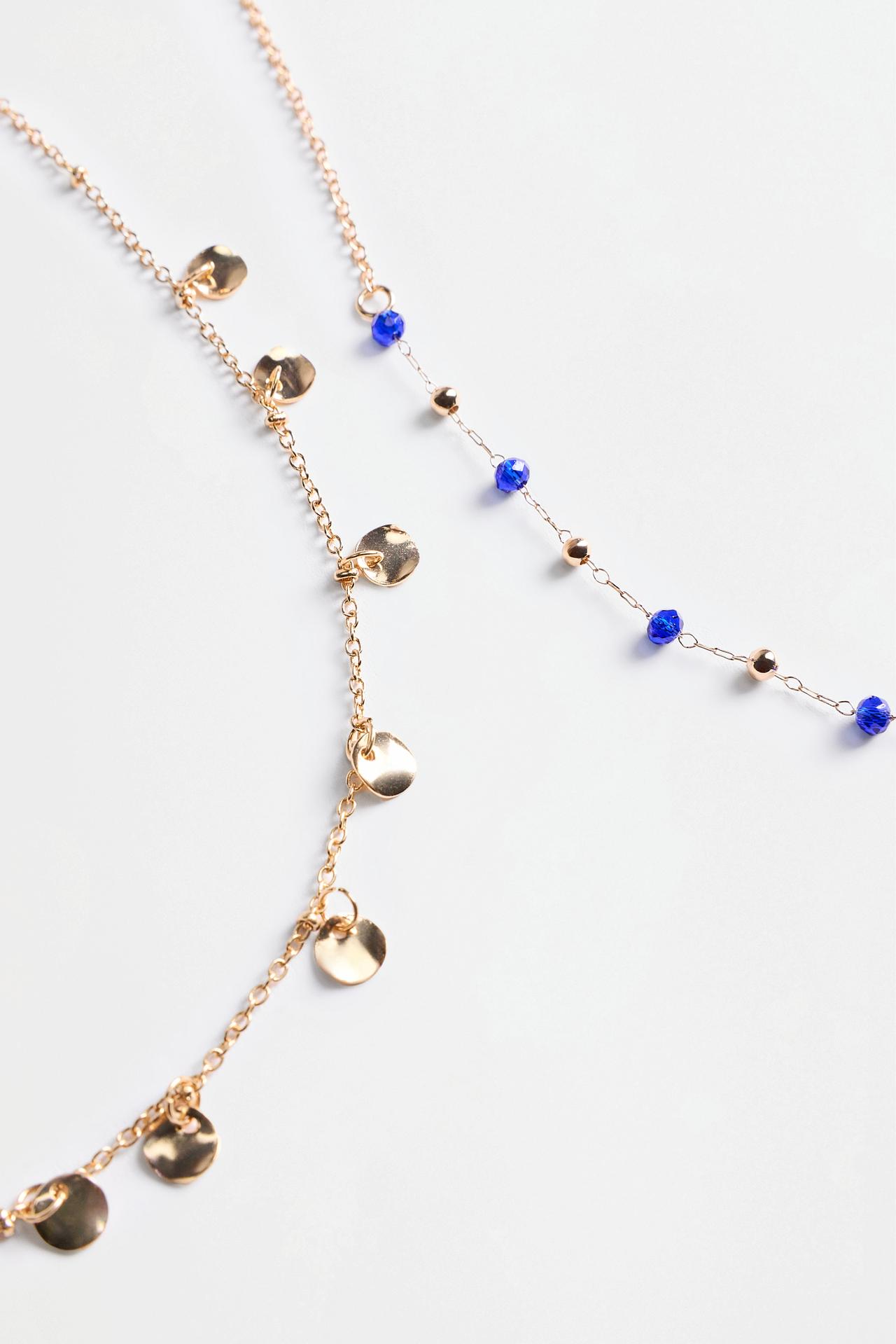 Assorted necklaces (2-pack) — BLUE