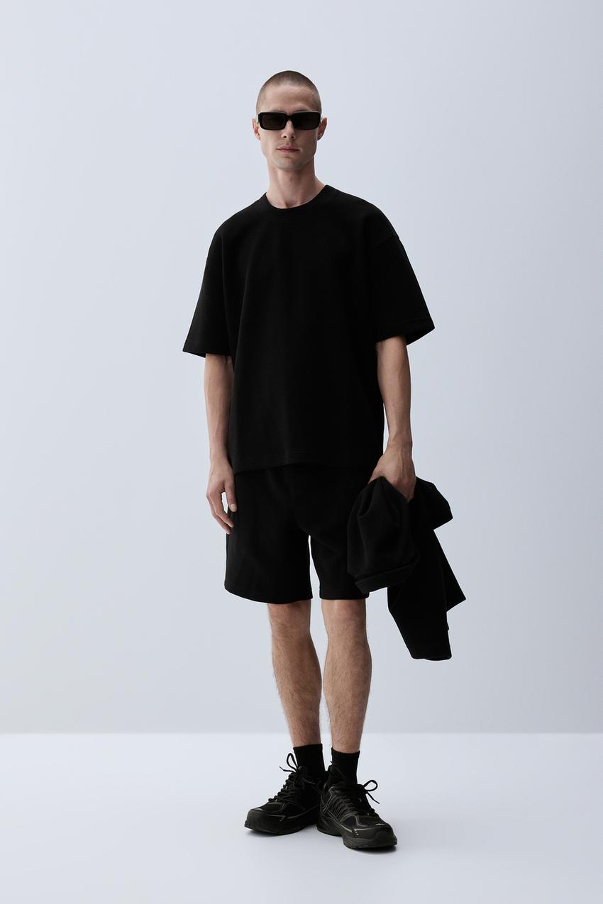 Felpa a maniche corte testurizzata Felpe Senza Cappuccio Felpe