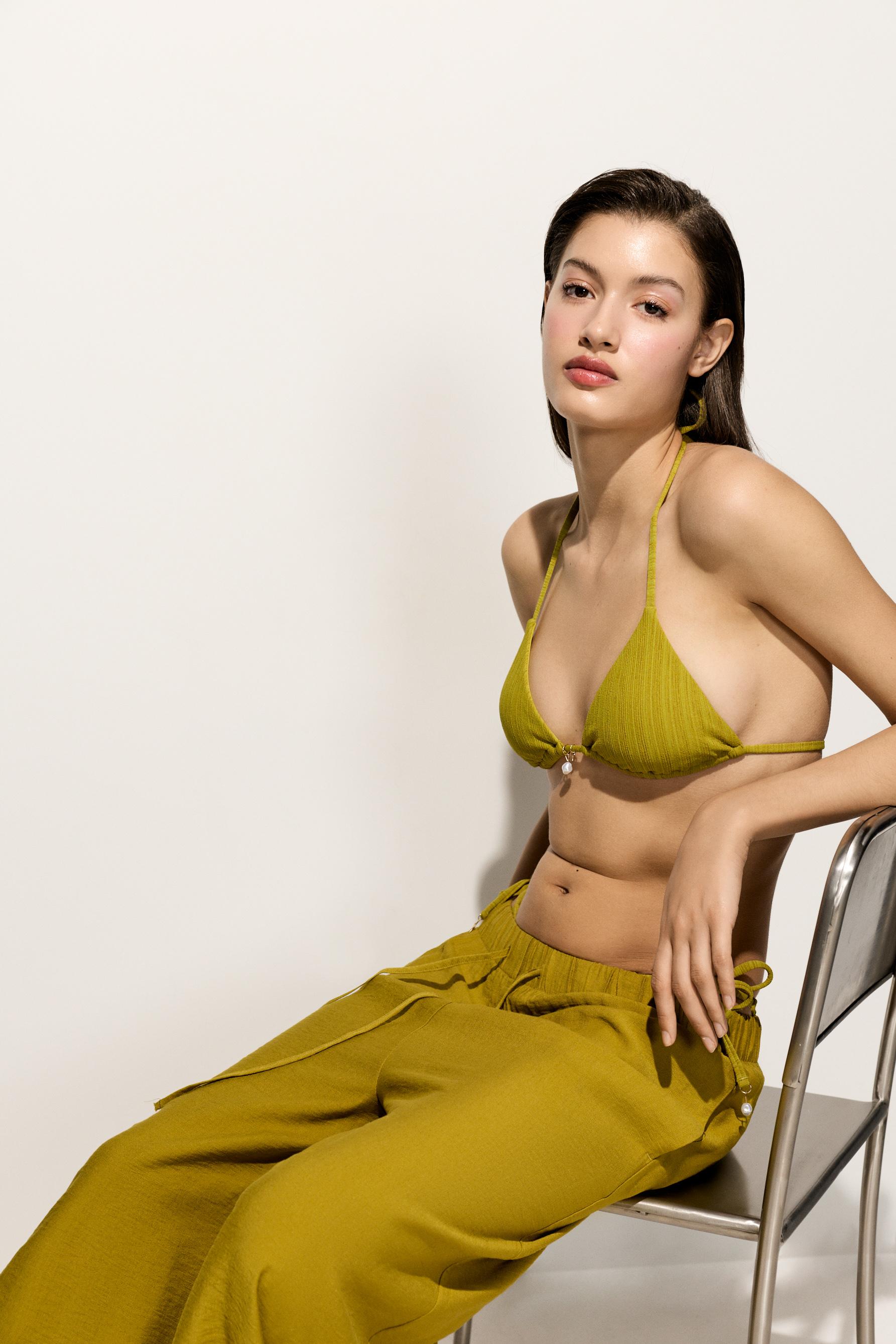 Rustic charm bikini top — OLIVE GREEN