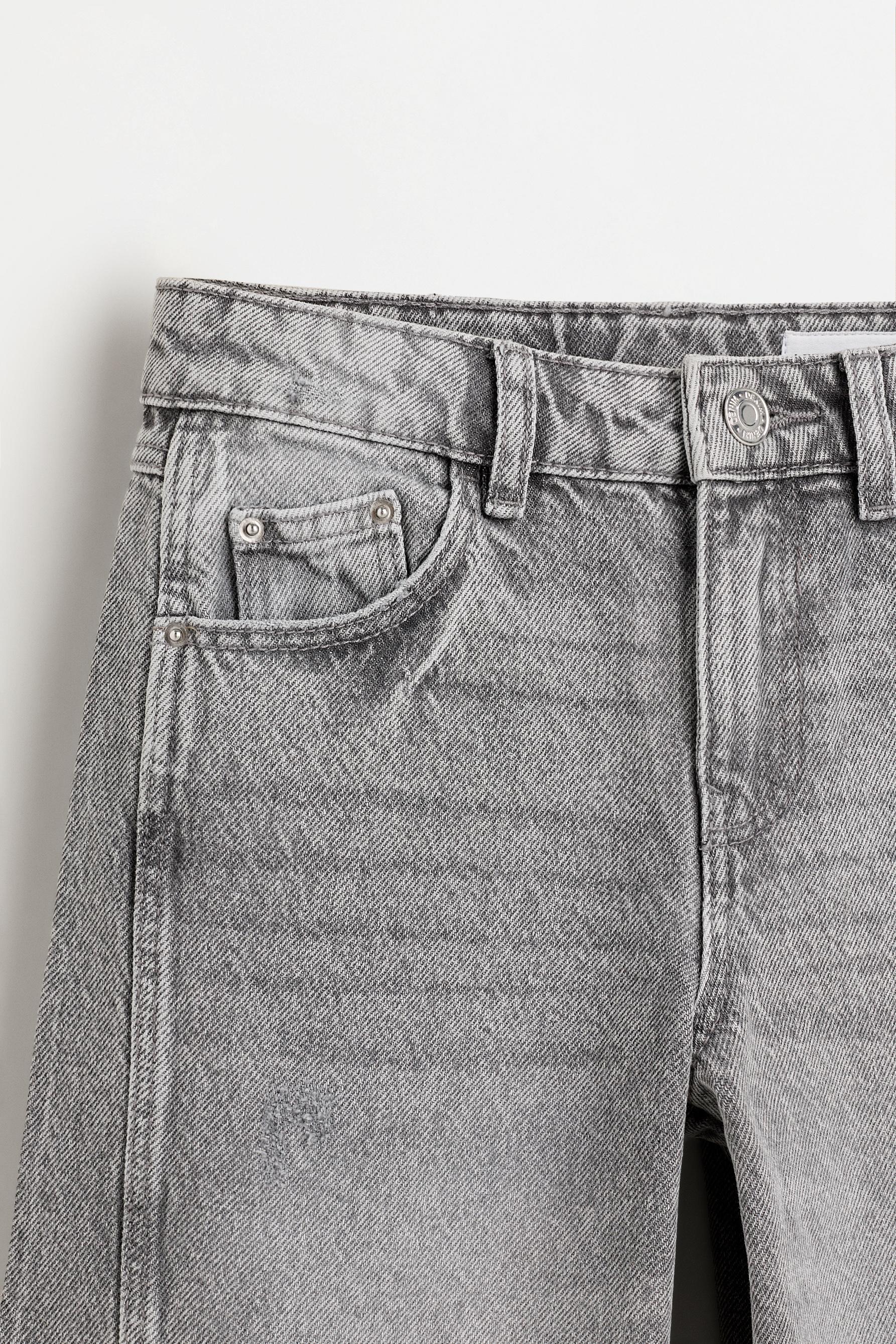 Wide-leg seam jeans — CHARCOAL