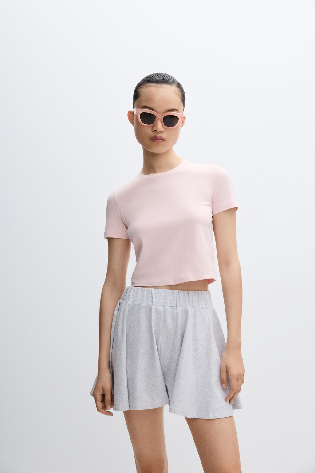 Camiseta básica cropped