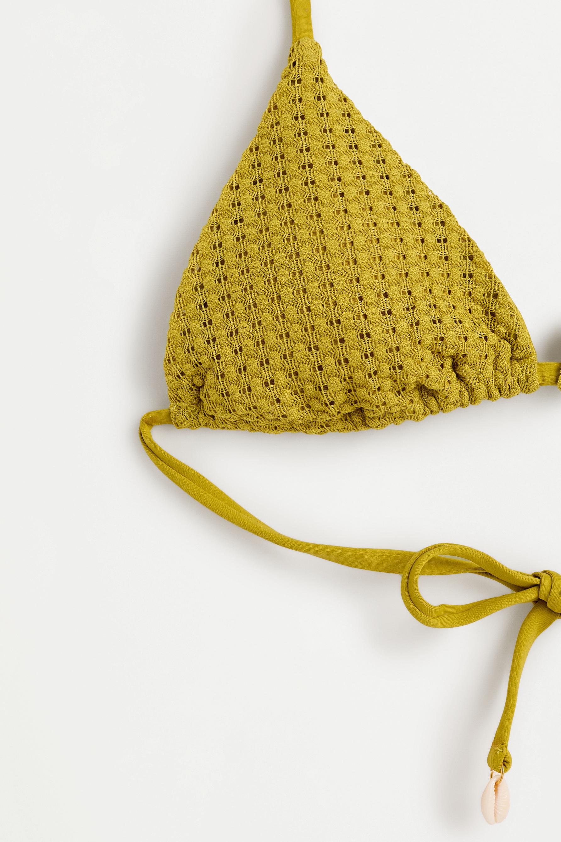 Cut-out bikini top — OLIVE GREEN