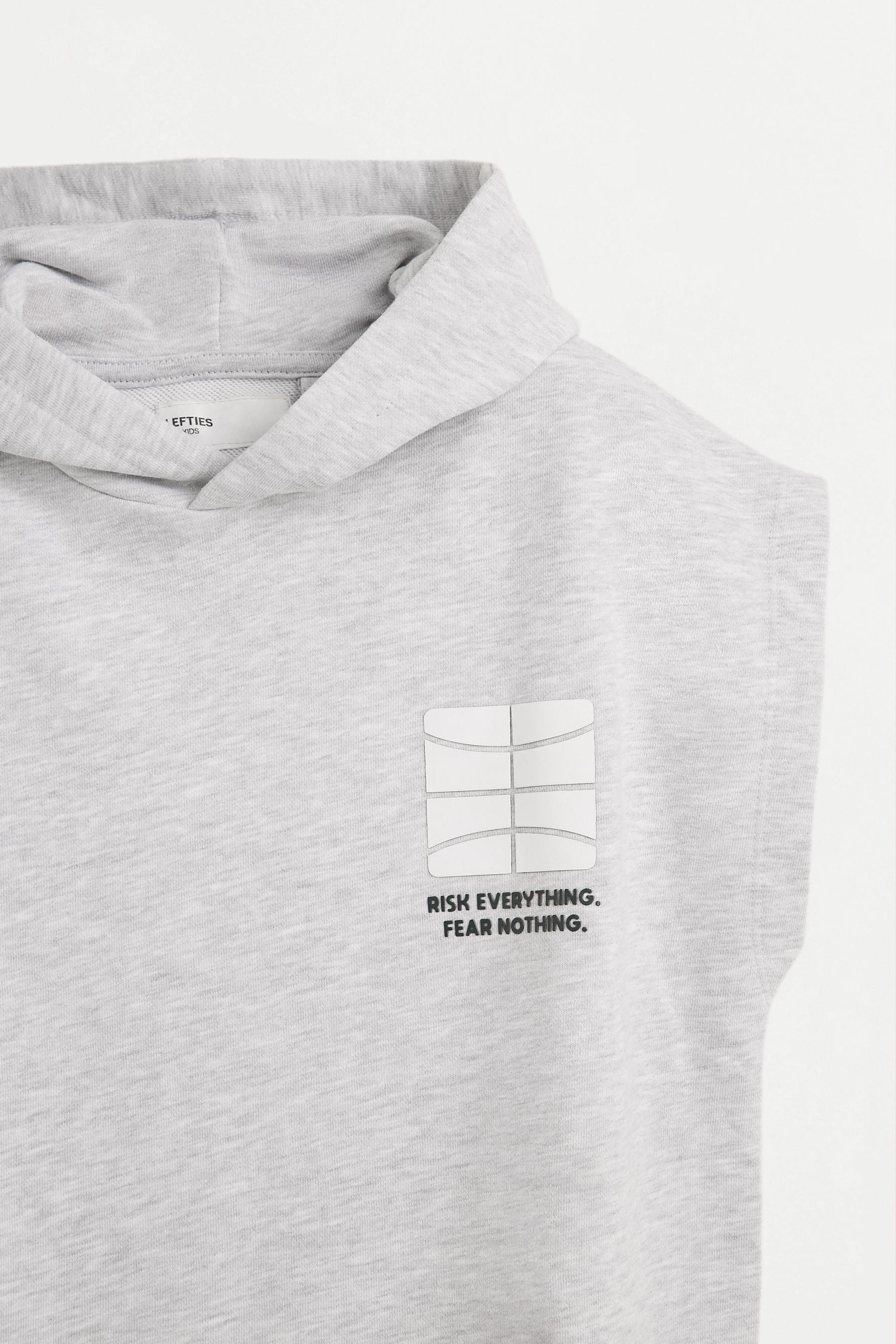 Sleeveless hoodie — GREY MARL