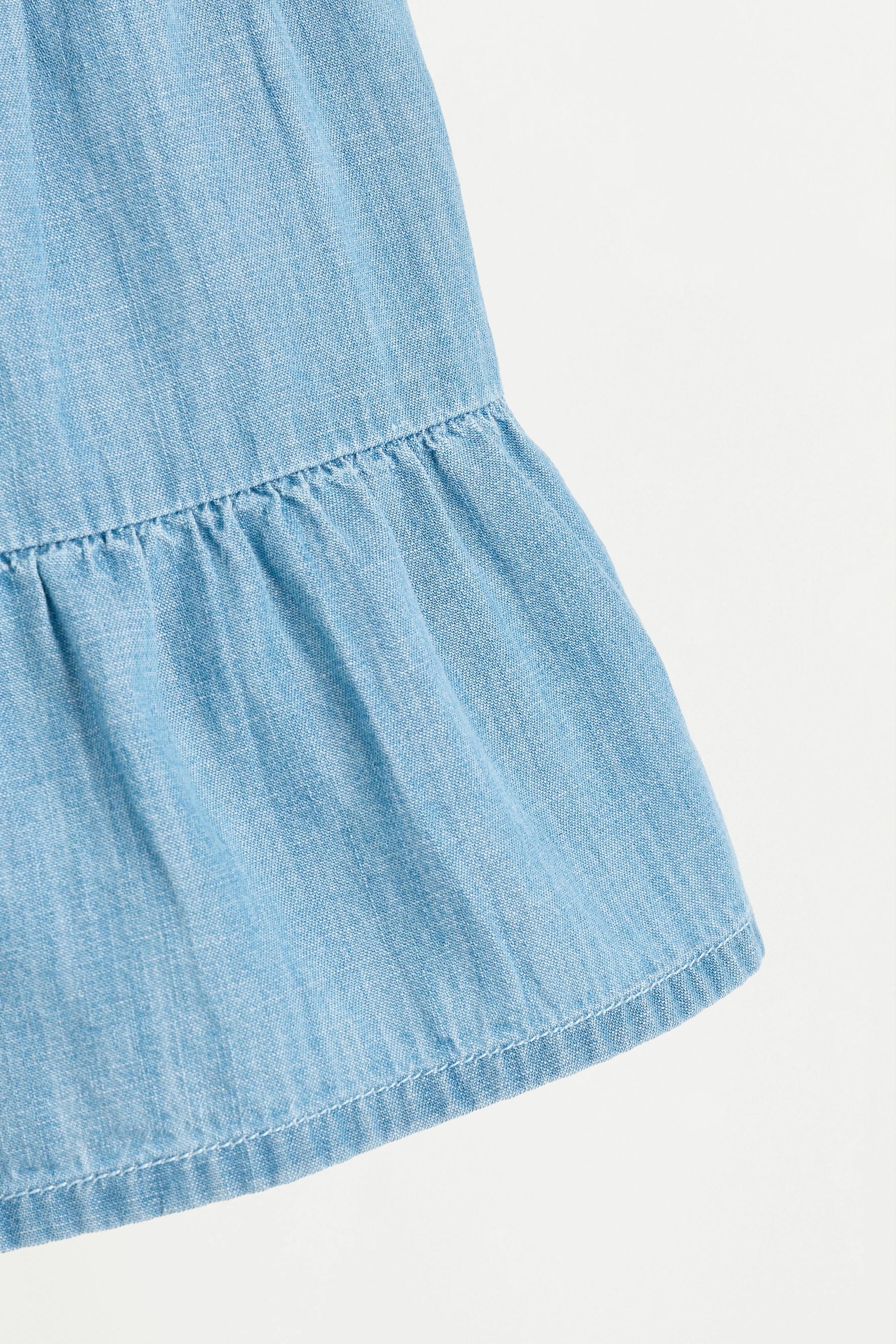Denim strappy dress — PALE BLUE