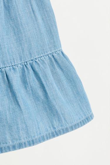 Denim strappy dress — PALE BLUE 4