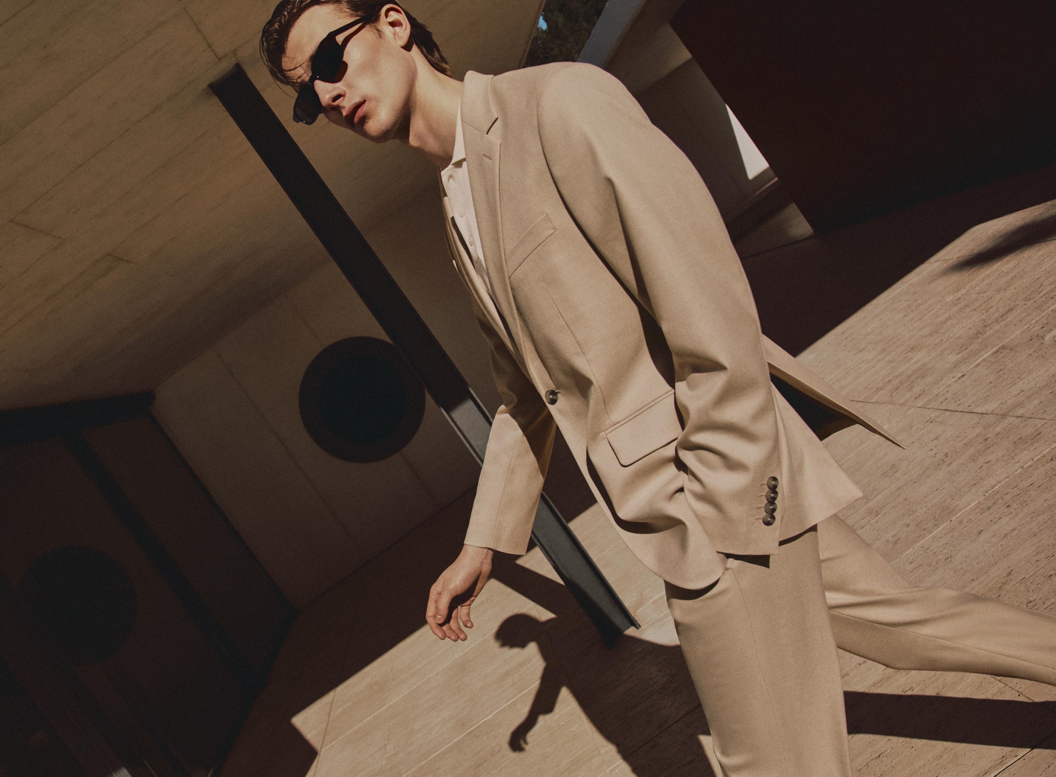 100% linen suit blazer — ECRU