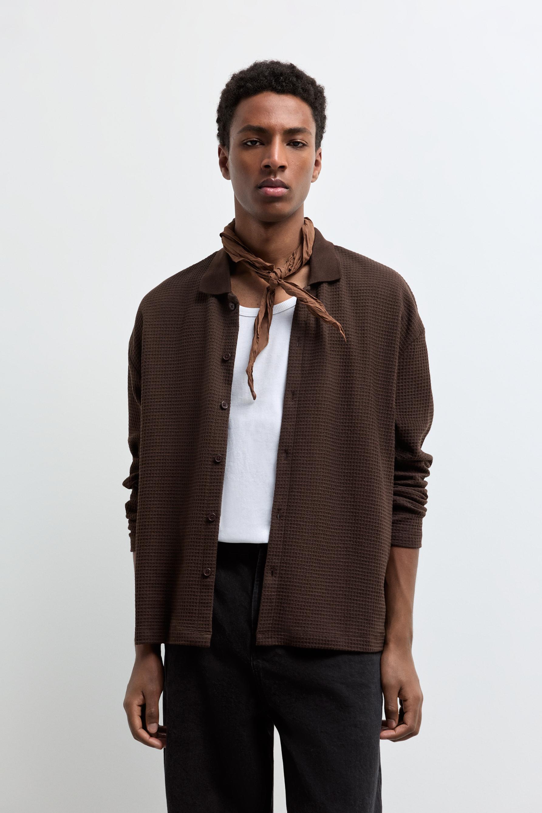 Camisa textura waffle