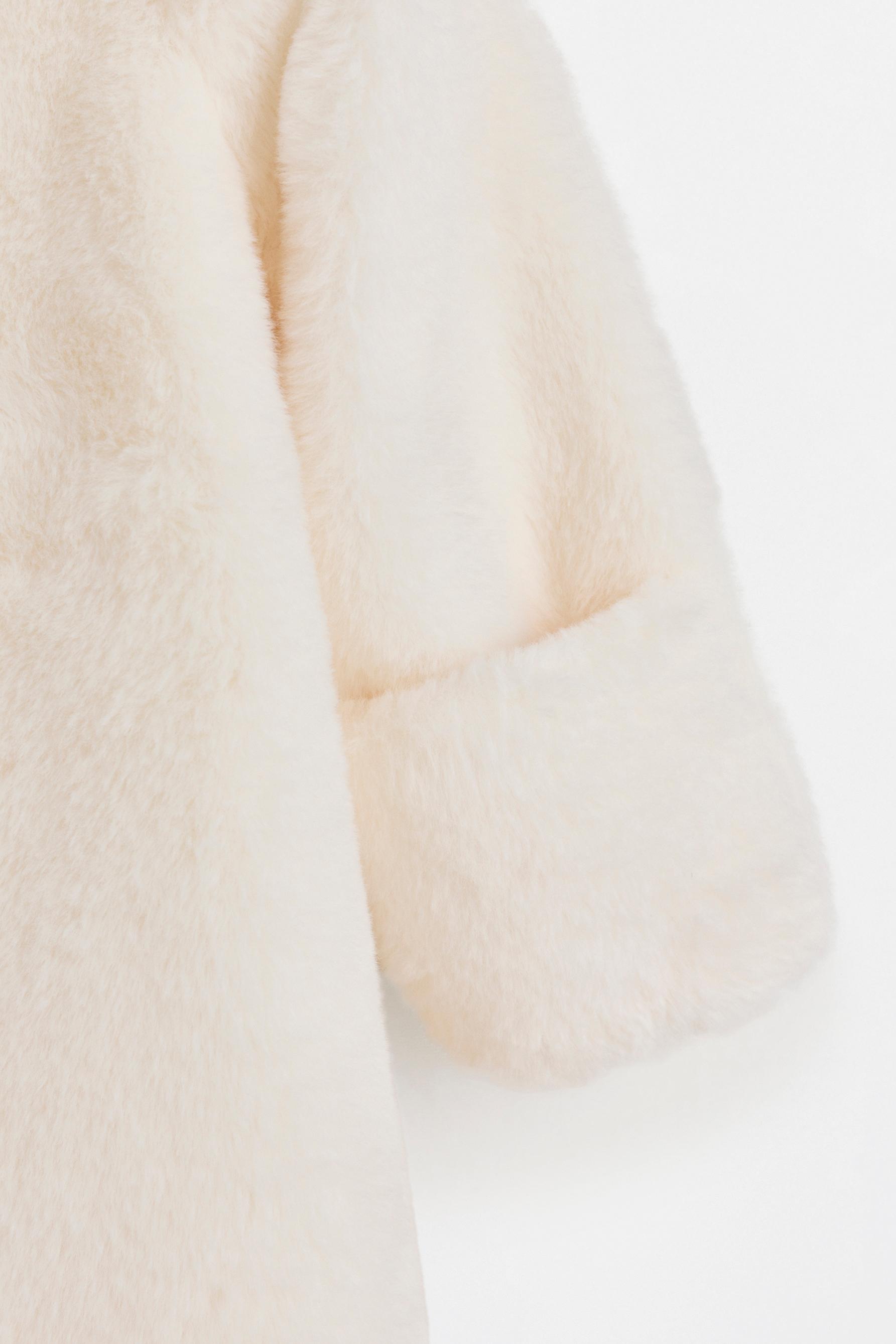 Faux fur one-piece suit — ECRU