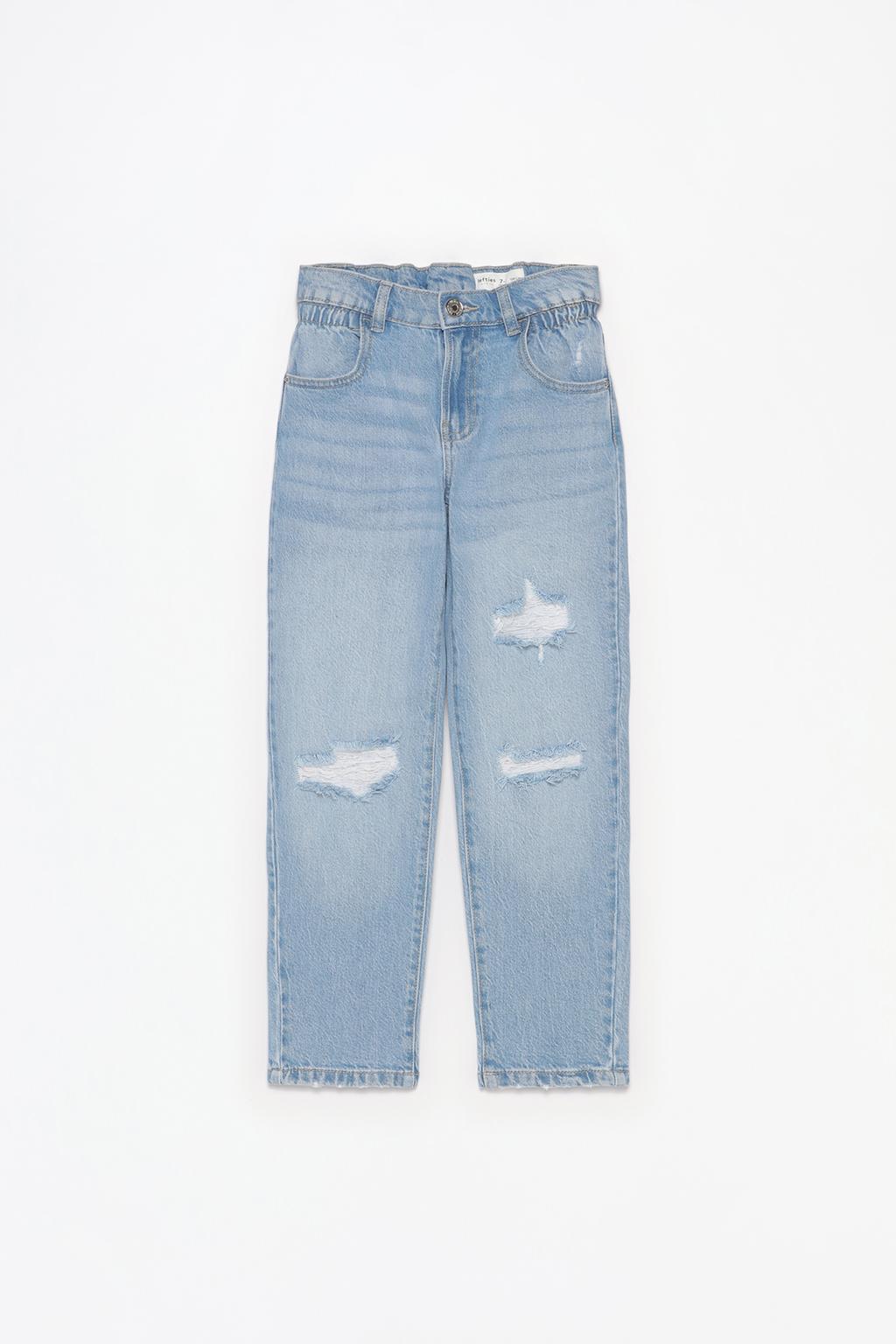 Distressed detaylı mom jean