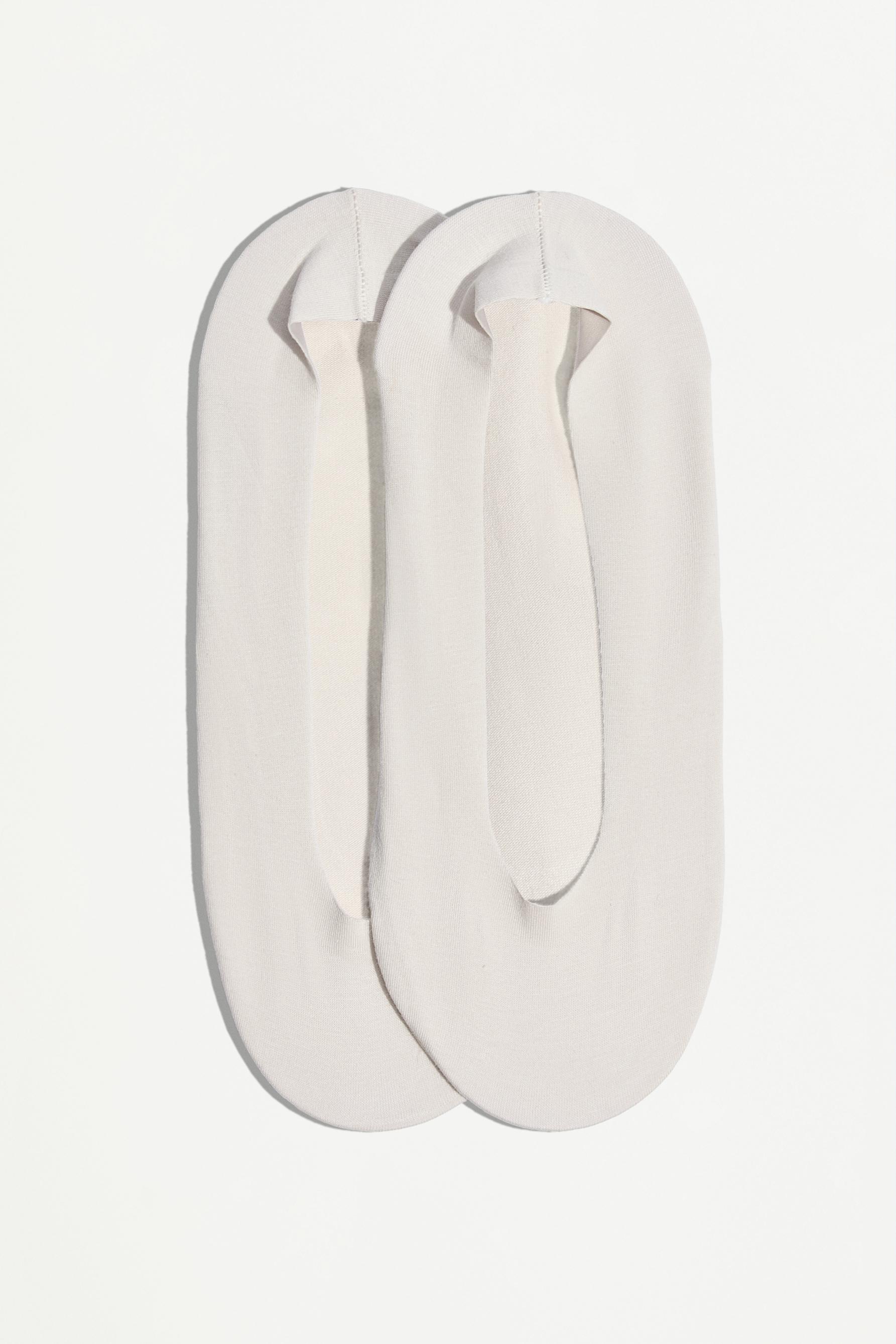 No-show socks (2-pack) — ECRU