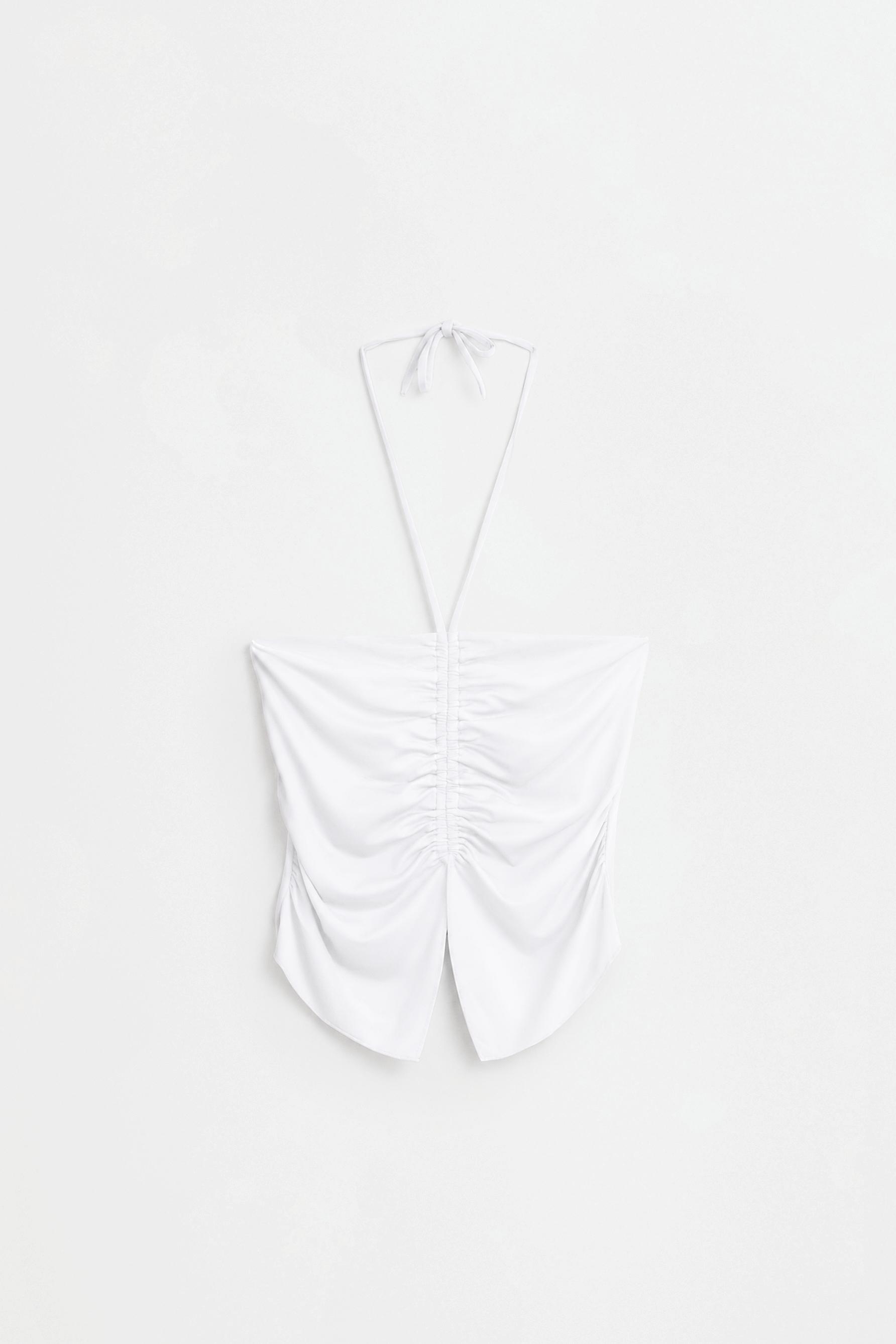 Gathered front top — OFF WHITE