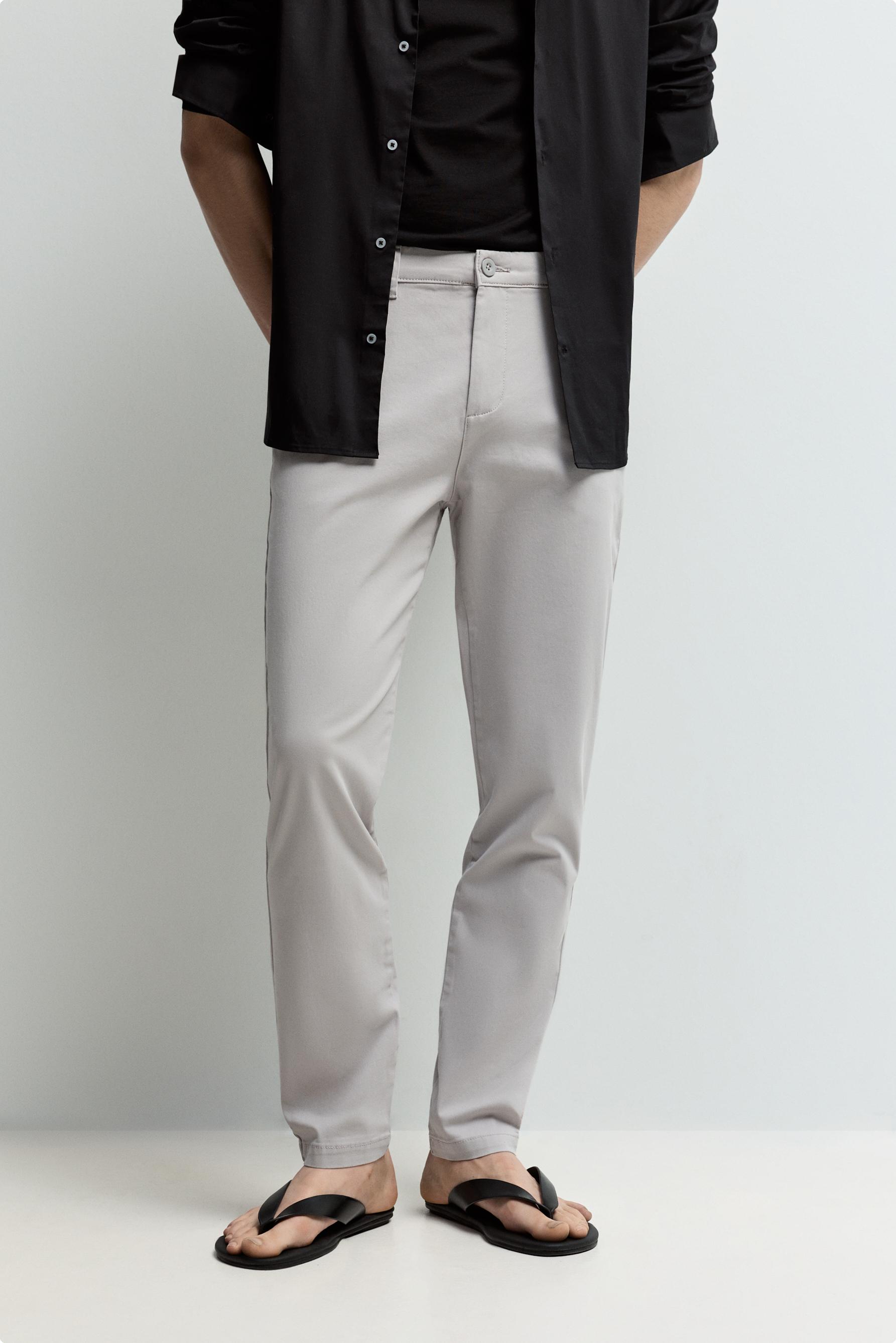 Skinny chino trousers — GREY