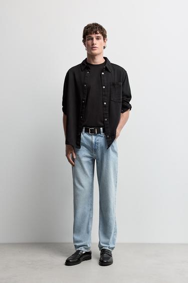 Lightweight denim overshirt — BLACK 2
