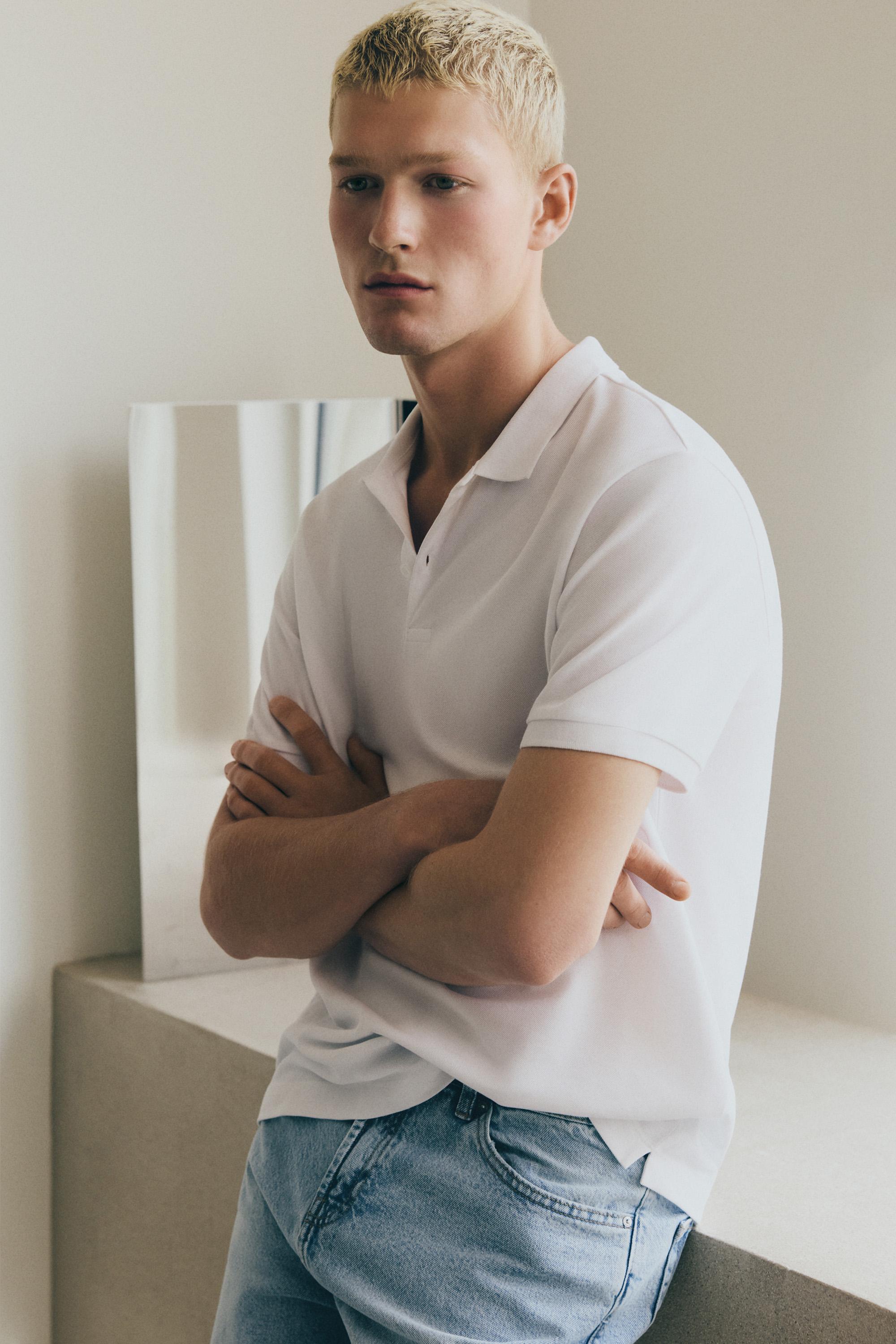 Basic polo shirt — WHITE