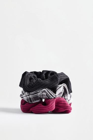 Medium assorted scrunchies (3-pack) — BLUE 2