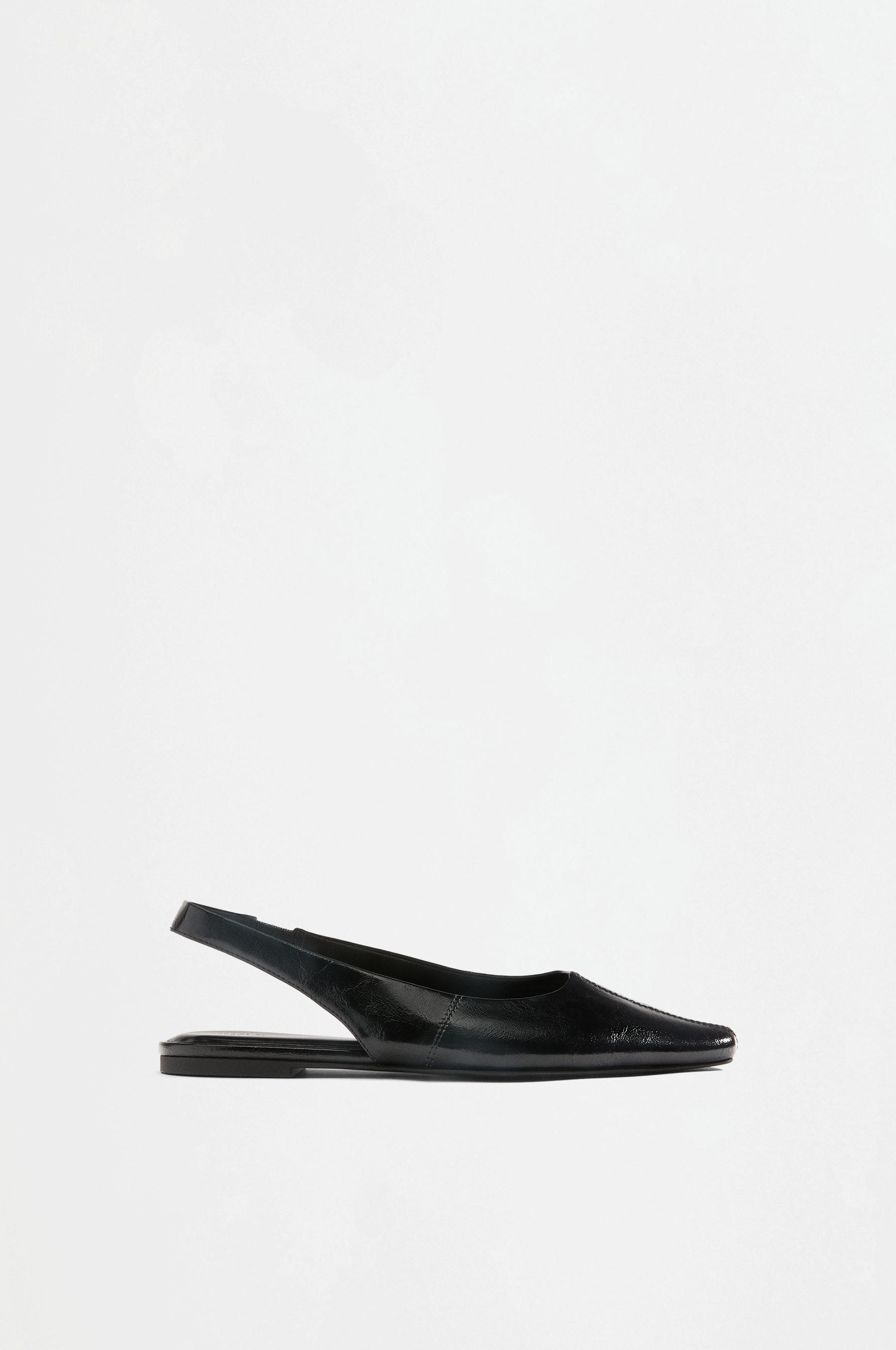Slingback ballet flats — BLACK